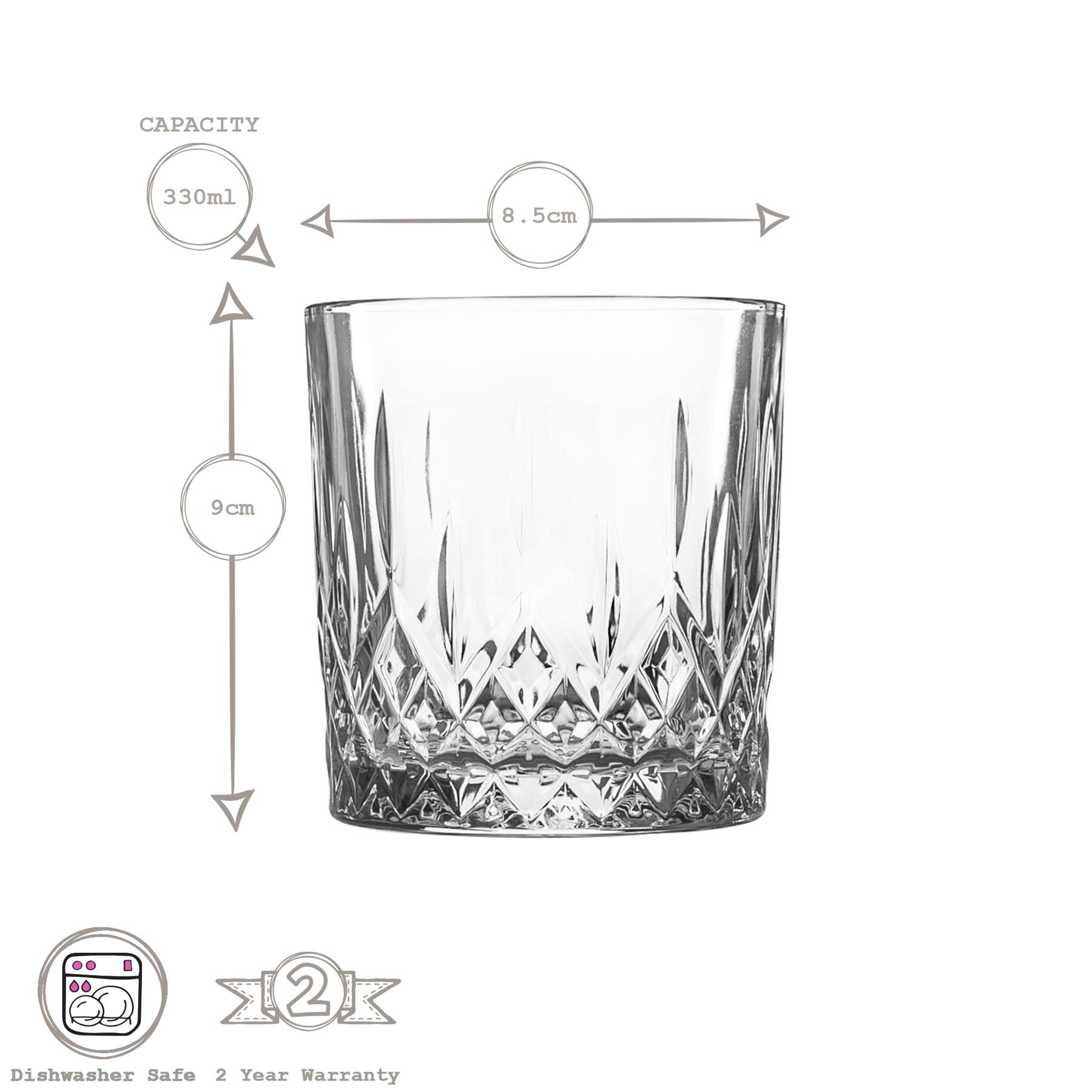 330ml Odin Whiskey Glass