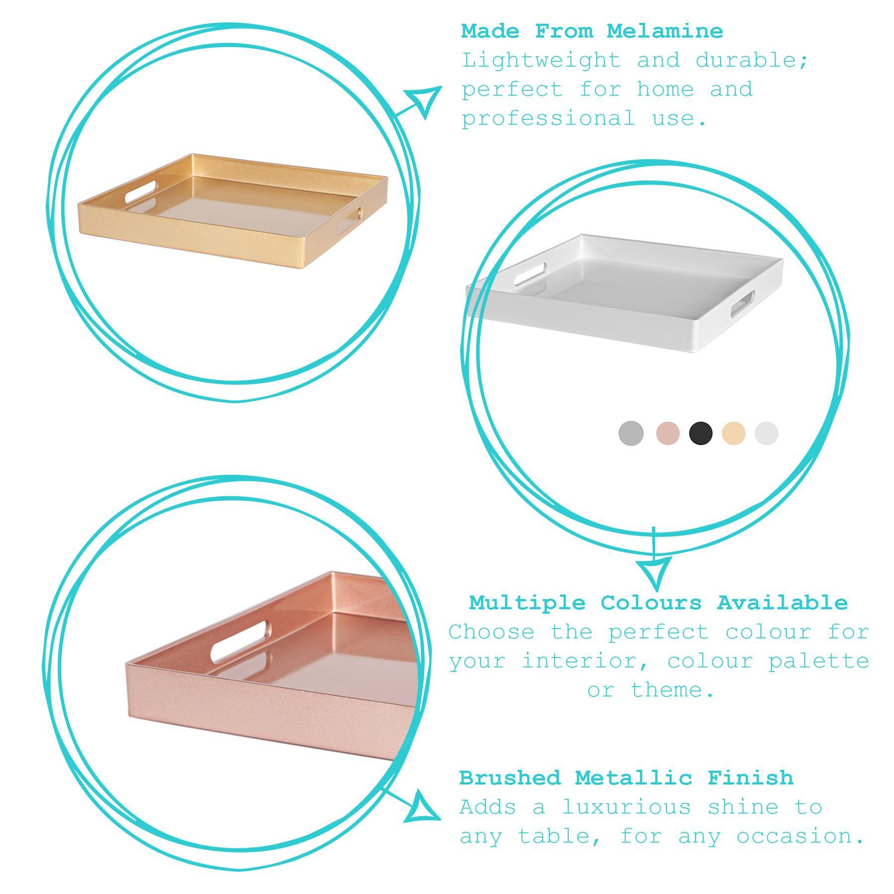 Square Serving Tray - Centre Piece - 33cm - Rose Gold