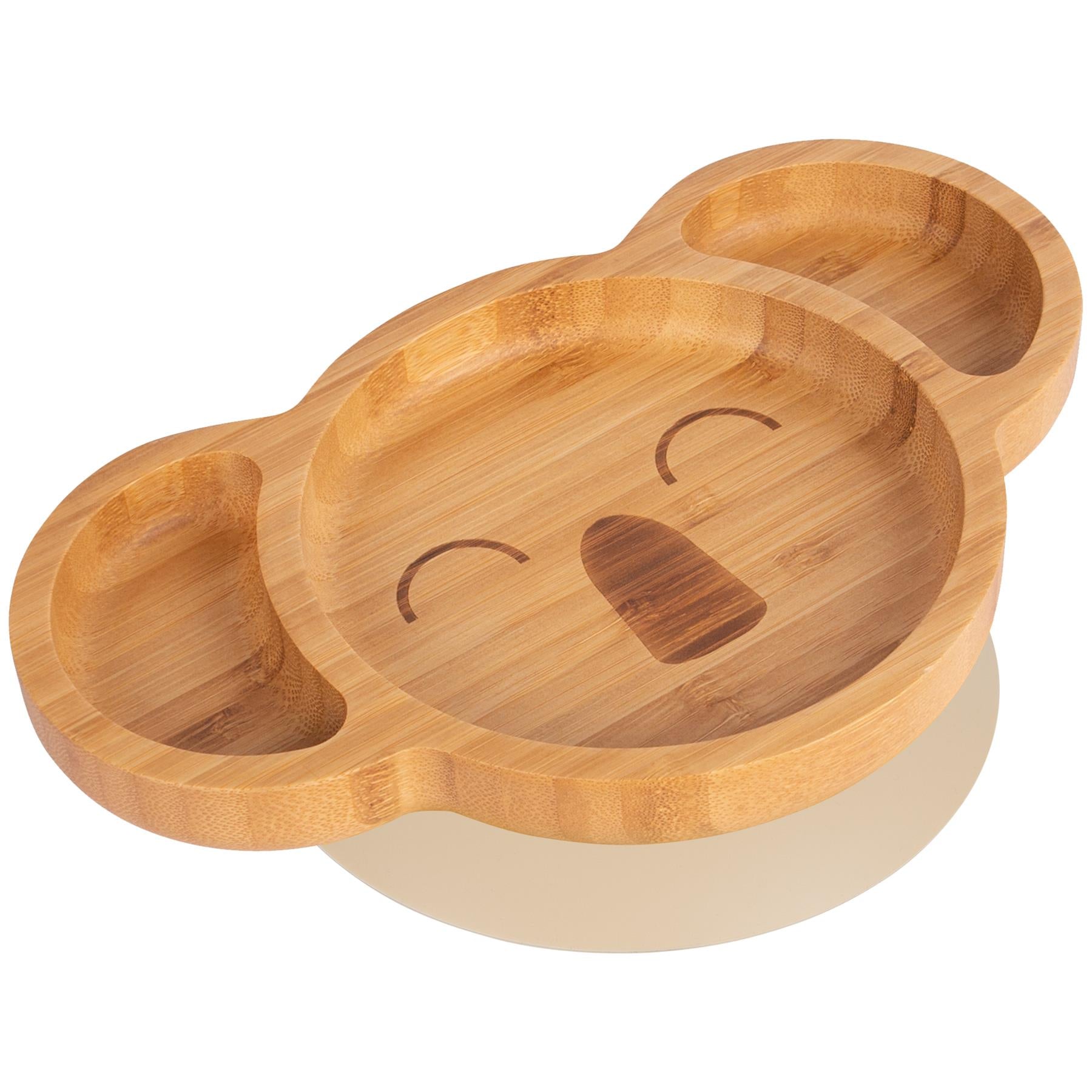 Beige Koala Bamboo Suction Plate - By Tiny Dining