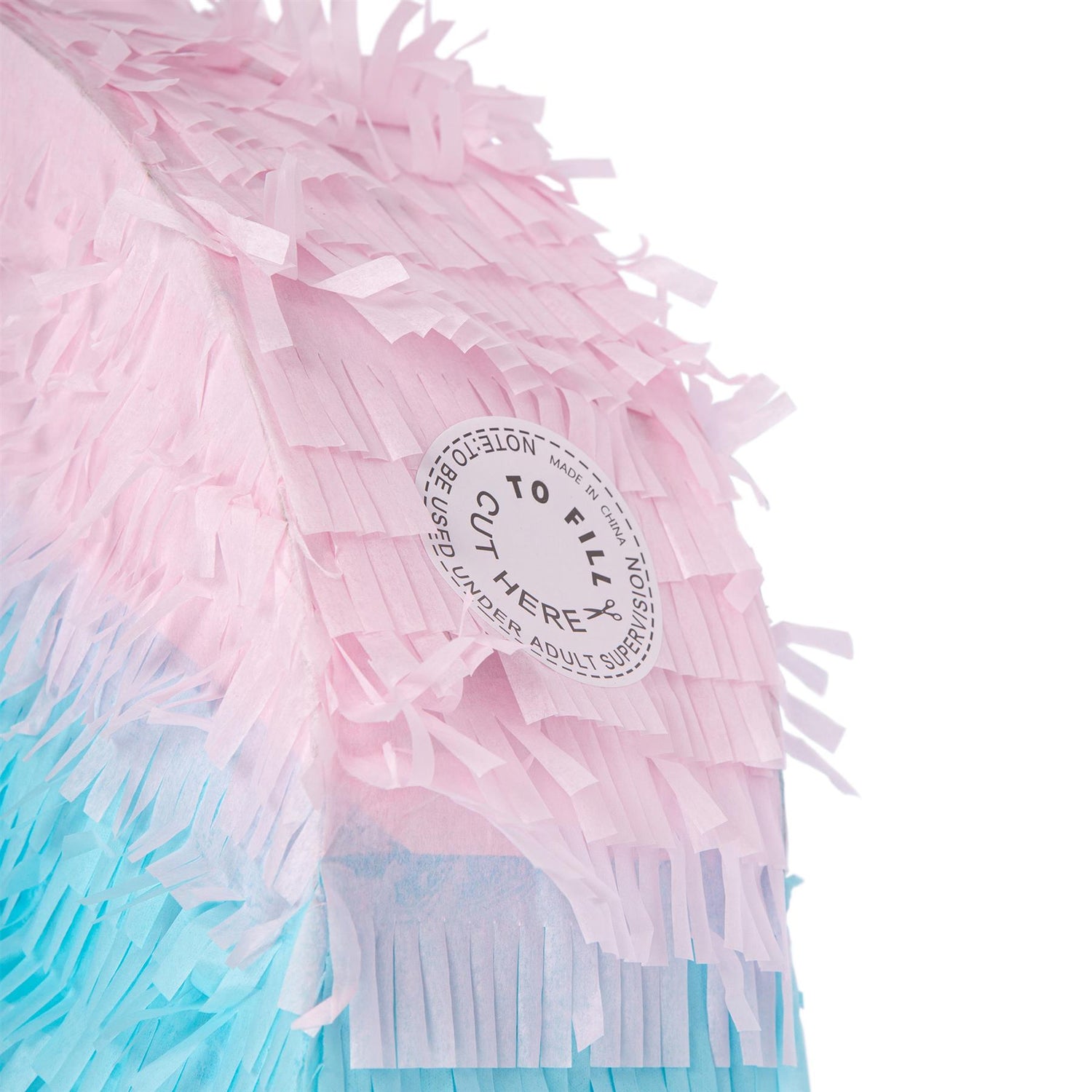 2pc Gender Reveal Pull String Pinata Set with Blindfold