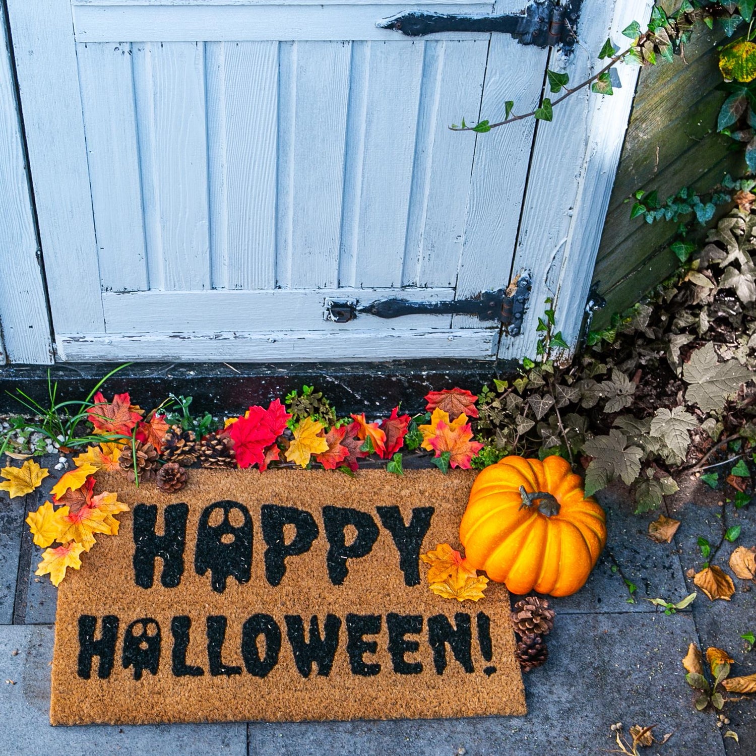 Non-Slip Halloween Door Mat - 60 x 40cm - Happy Halloween Ghost