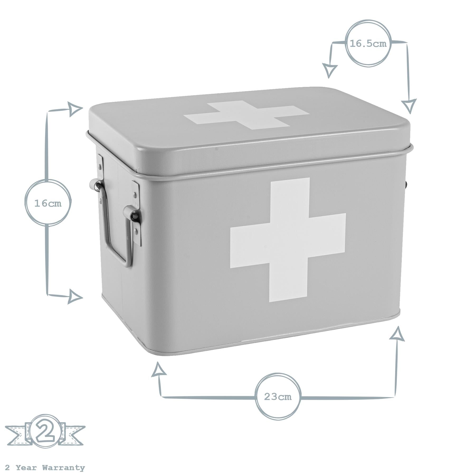 Harbour Housewares Vintage First Aid Storage Canister - Grey