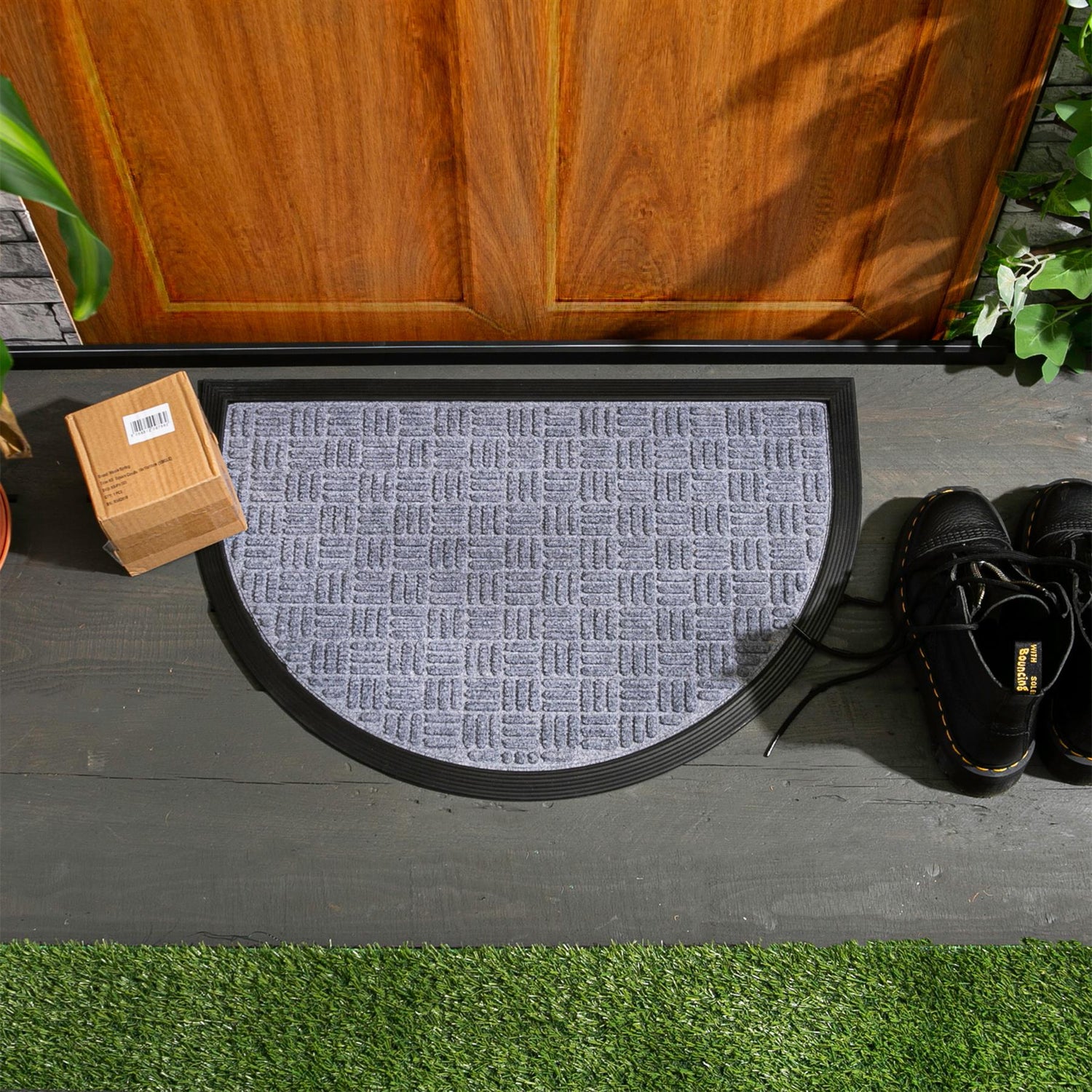 Heavy Duty Door Mat - 60 x 40cm - Grey