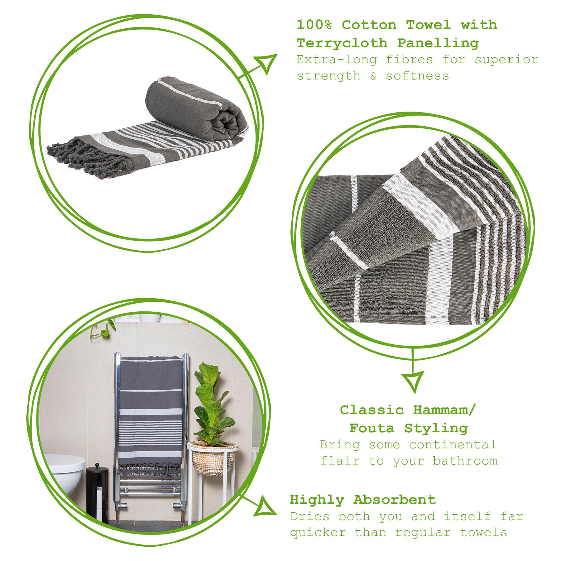 Deluxe Turkish Cotton Bath Towel - Steel Grey