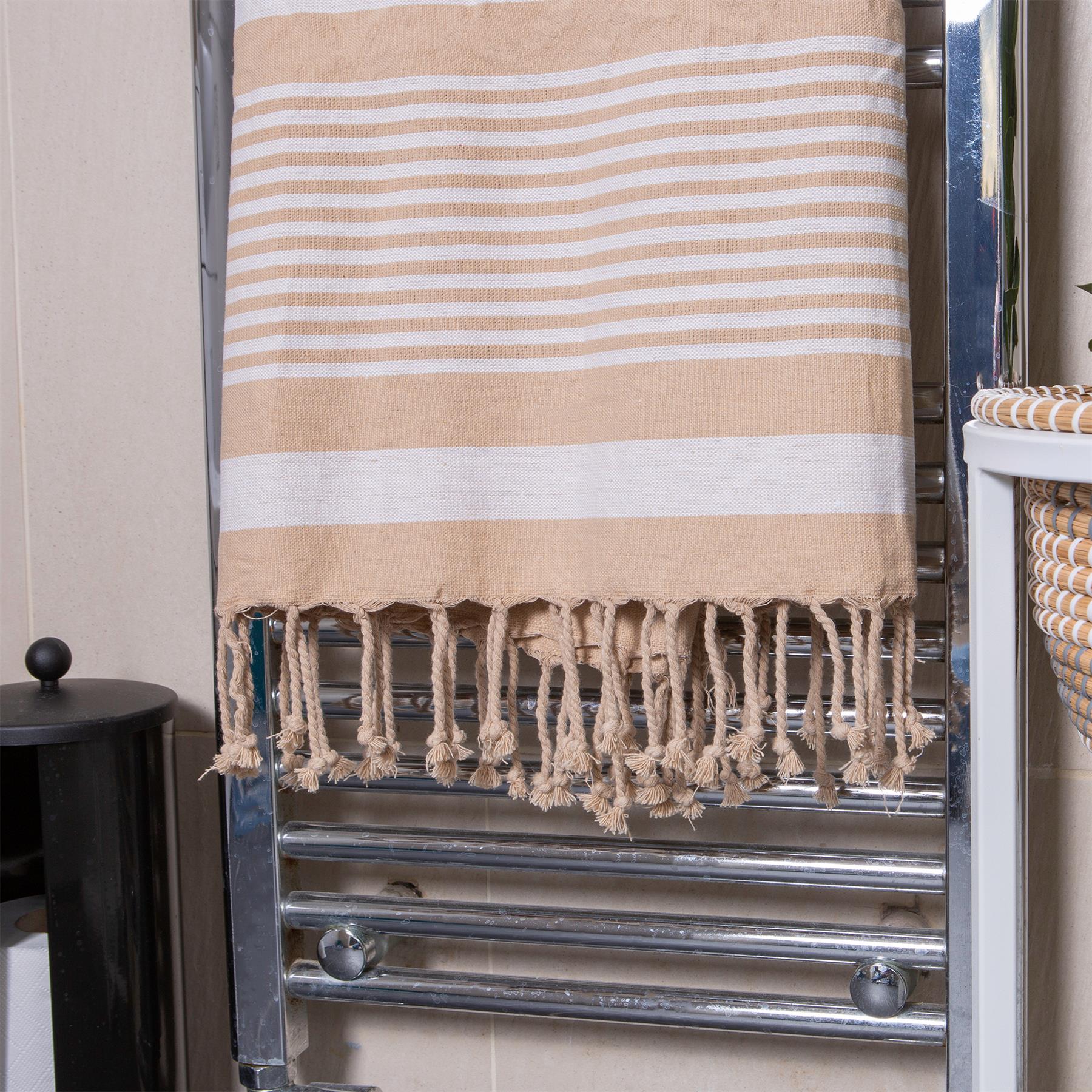 Deluxe Turkish Cotton Bath Towel - Natural