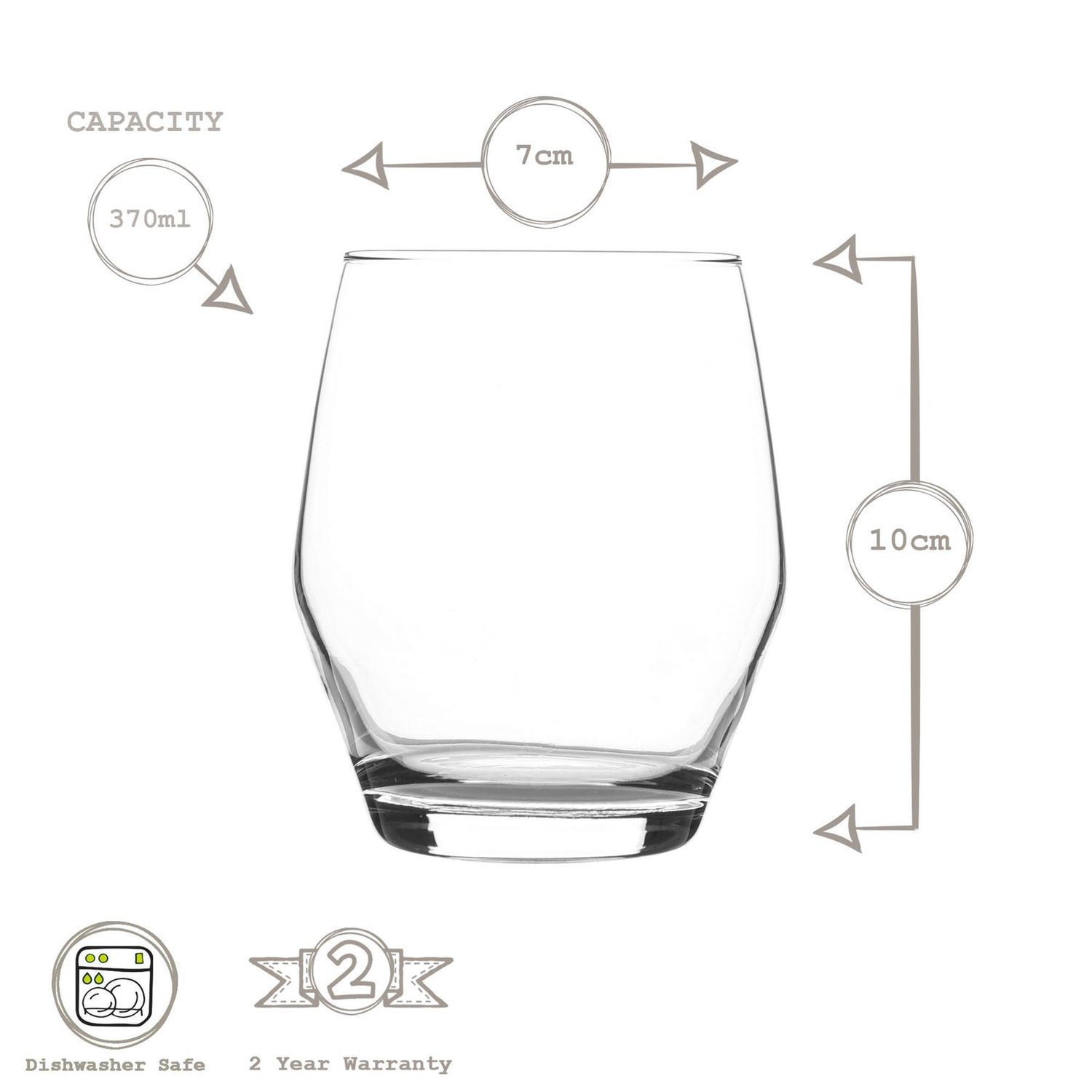 LAV Ella Tumbler Glass - 370ml