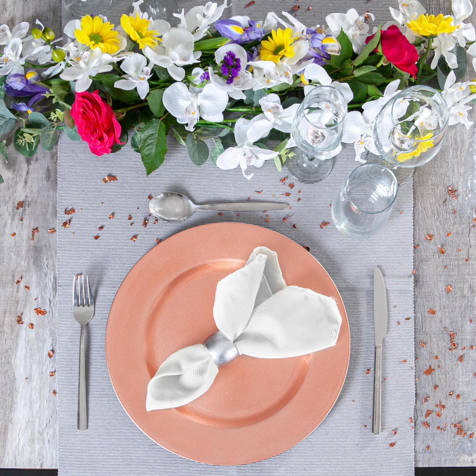 Metallic Charger Plate - 33cm - Rose Gold