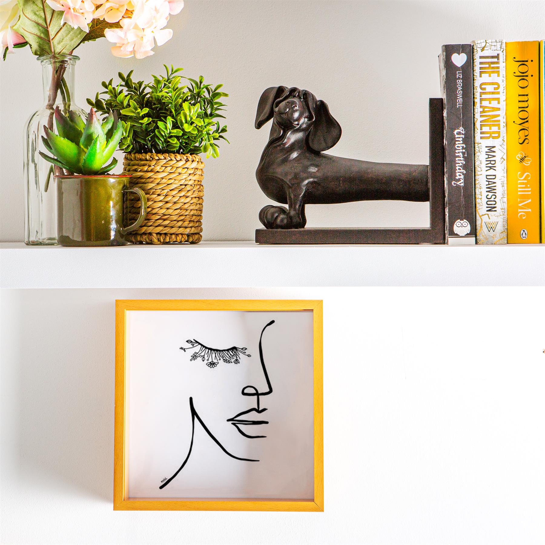 3D Deep Box Photo Frame - 8 x 8" - Light Wood