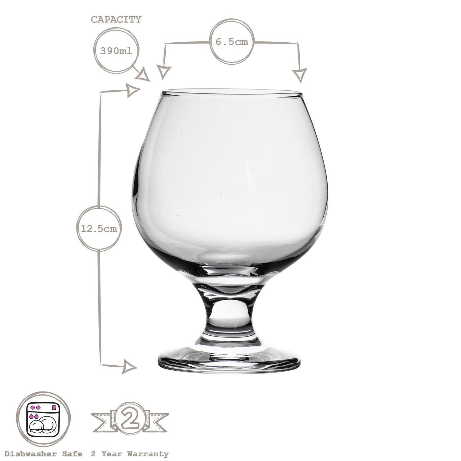 390ml Misket Brandy Glass