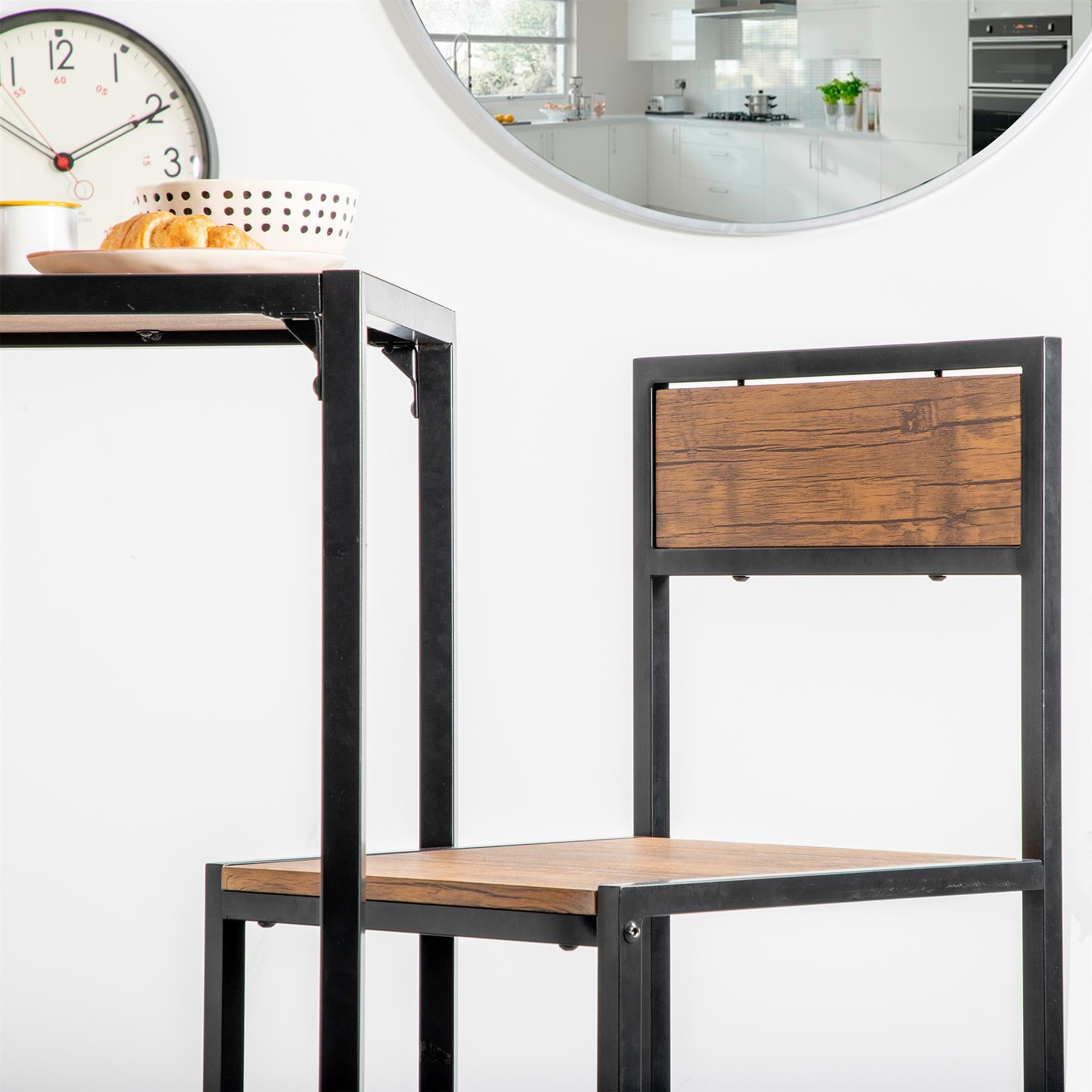 2 Seater Breakfast Bar Set - Brown