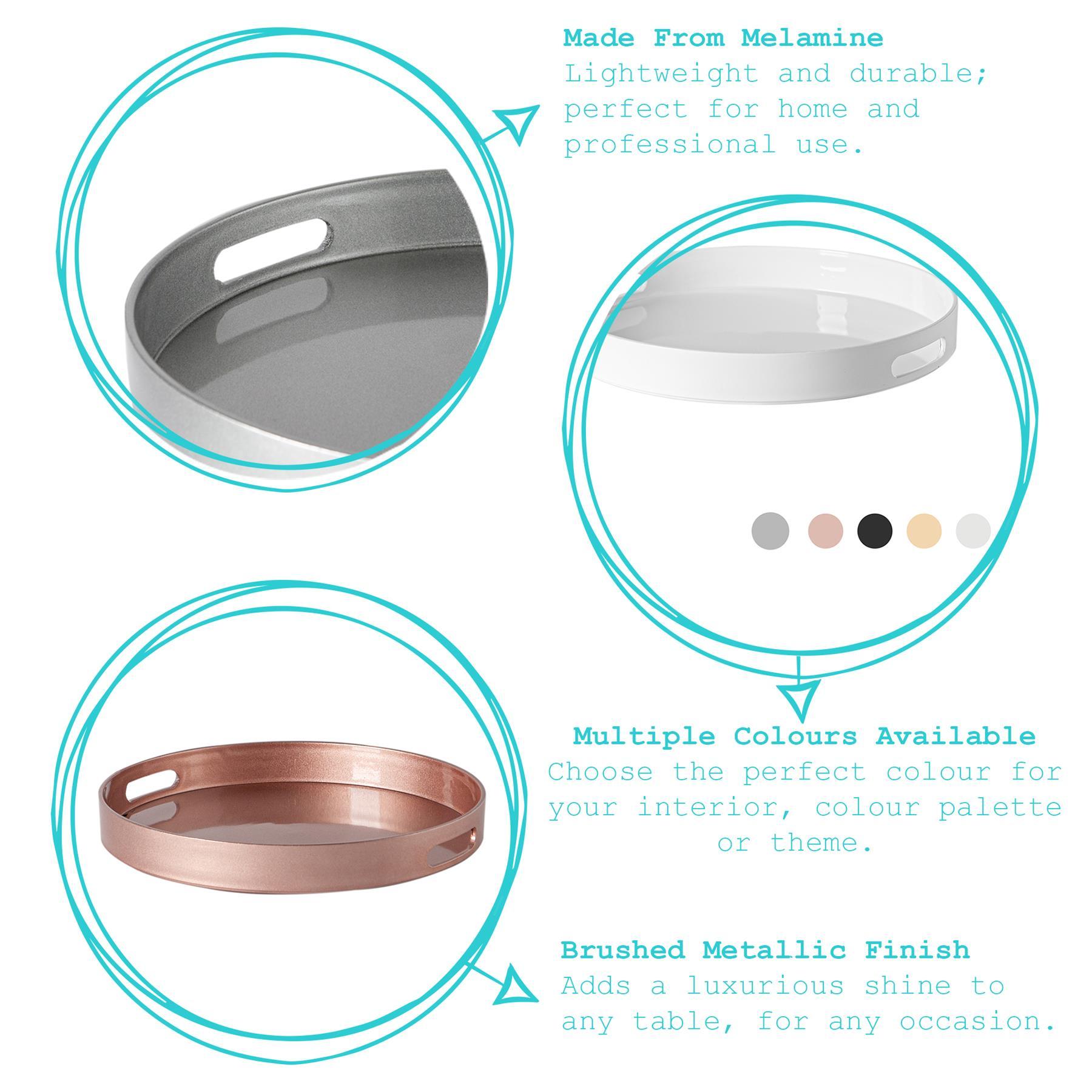 Round Serving Tray - Centre Piece - 33cm - Rose Gold