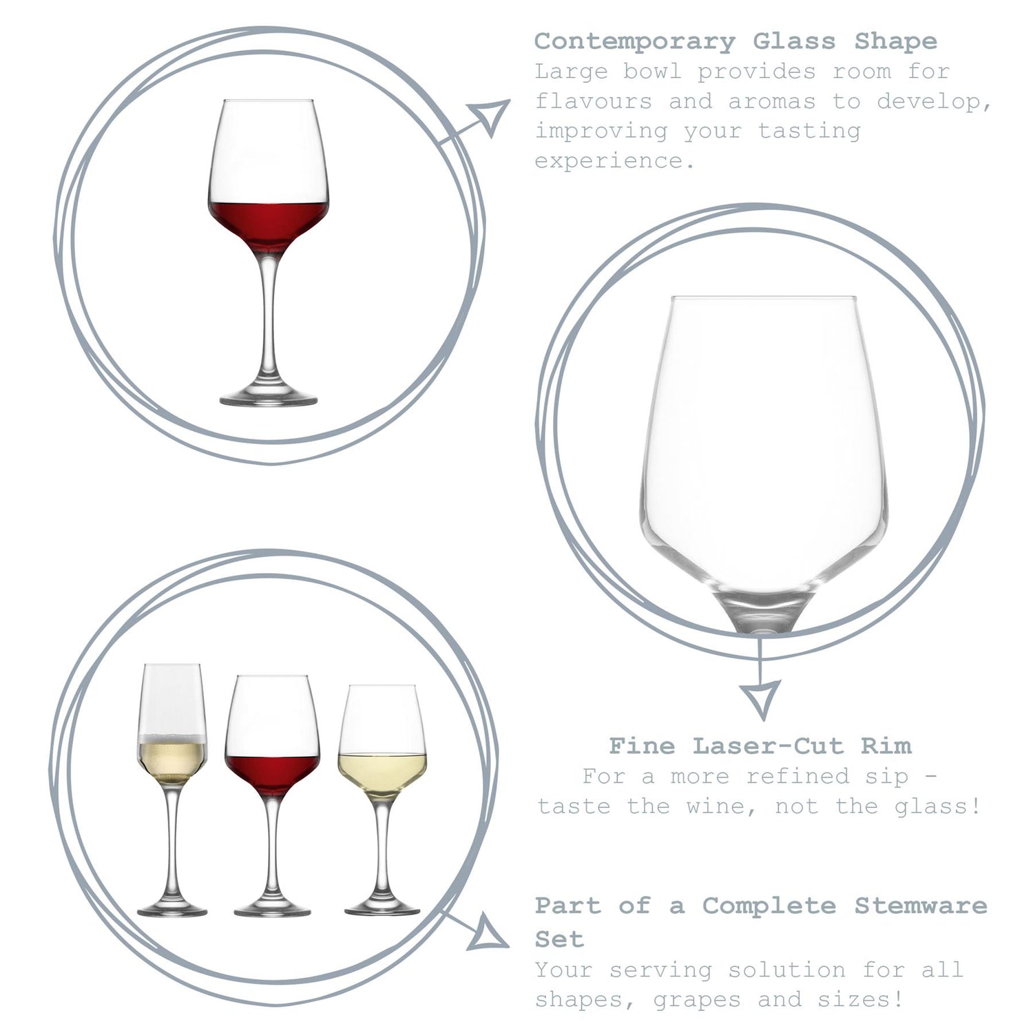 400ml Lal Red Wine Glass