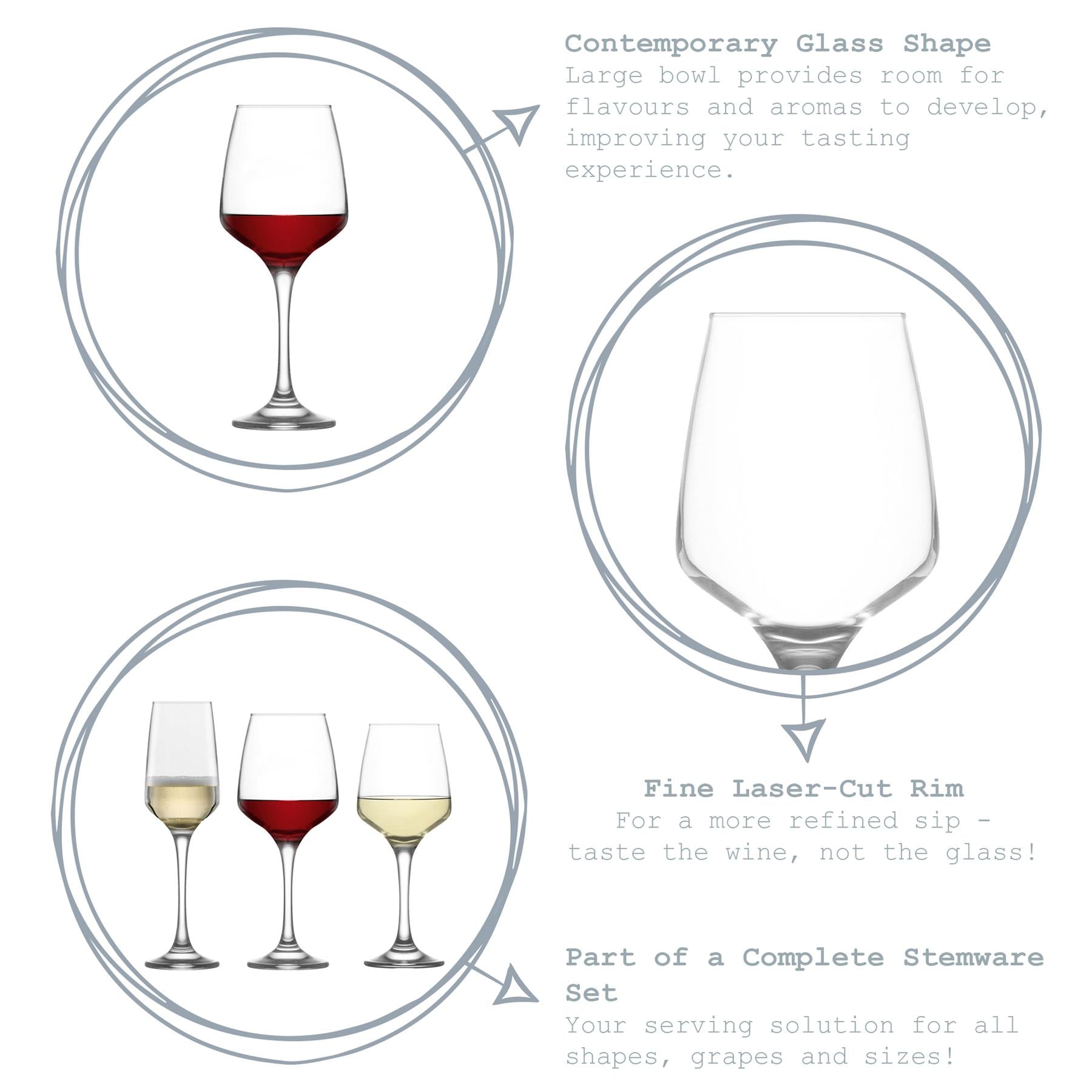 400ml Lal Red Wine Glass