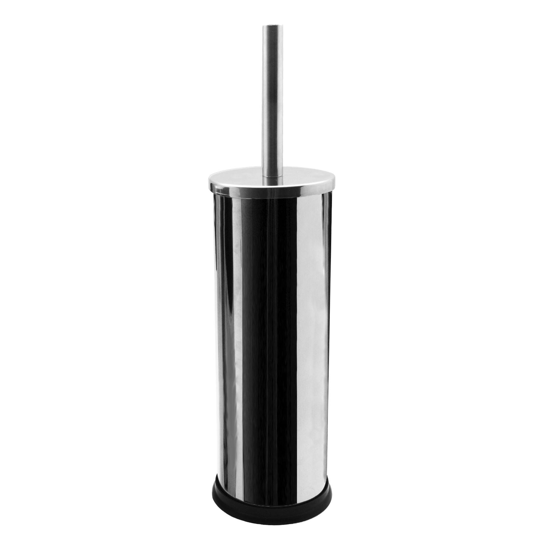 Harbour Housewares Bathroom Toilet Brush & Holder Set - Chrome