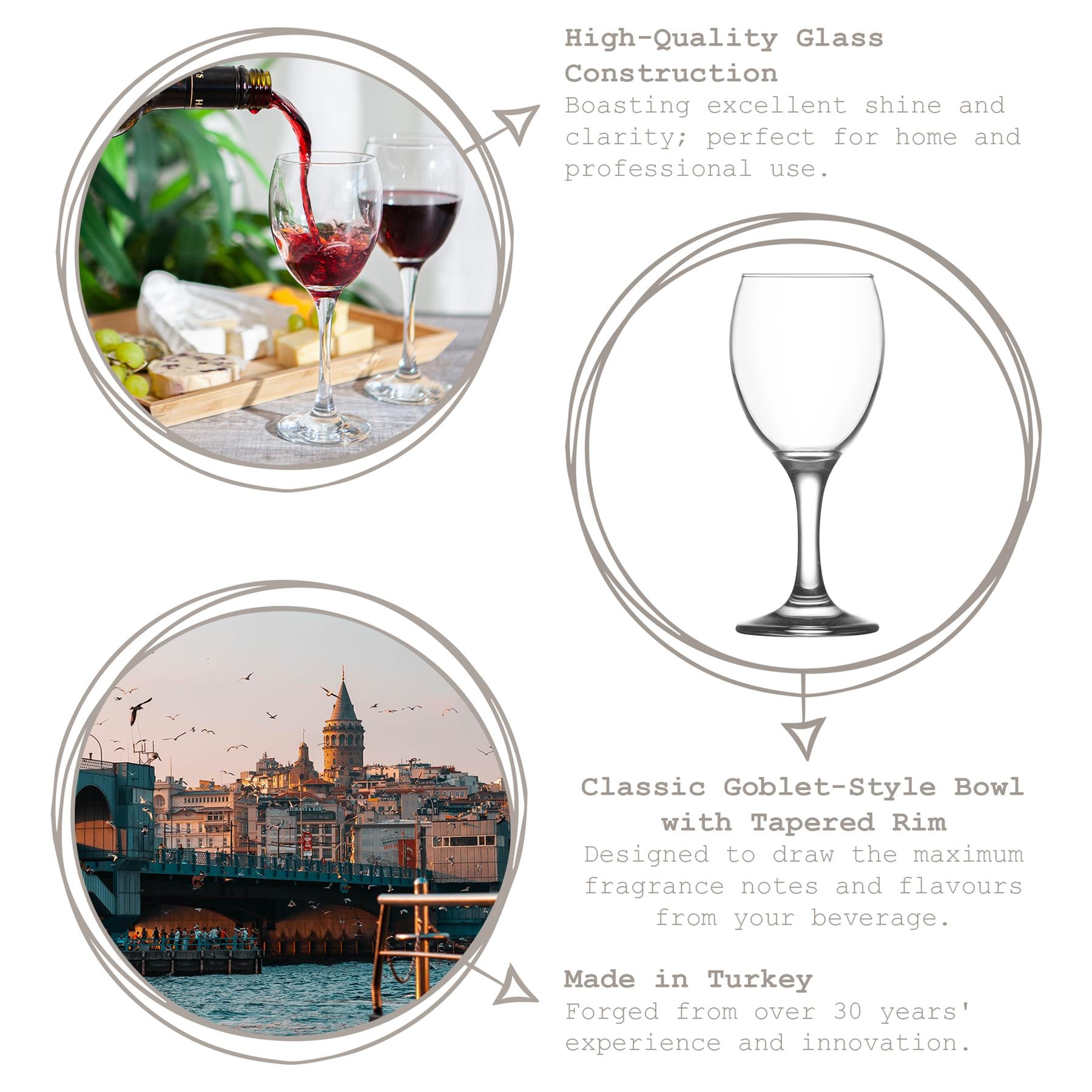 340ml Empire Wine Glass