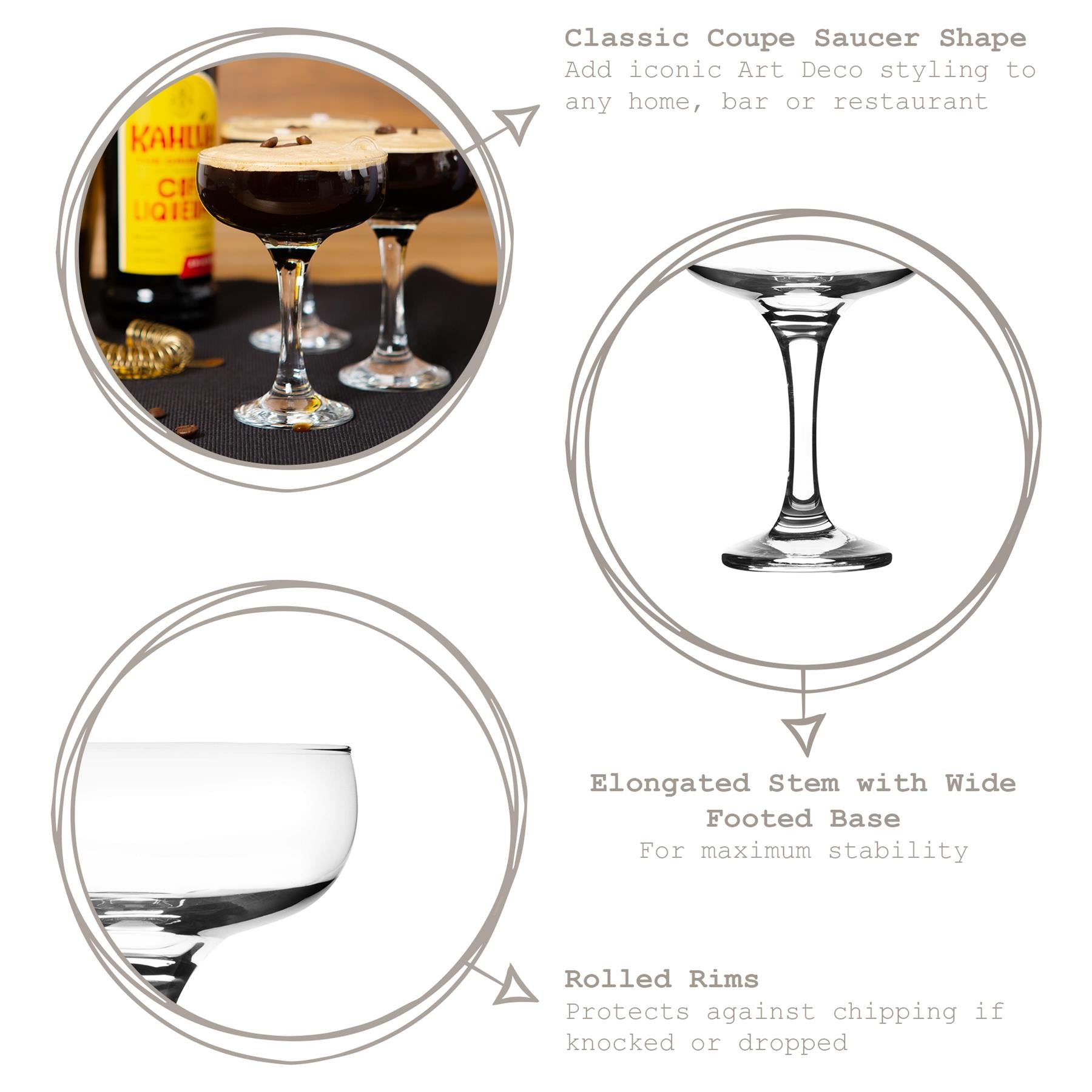 235ml Misket Espresso Martini Glass