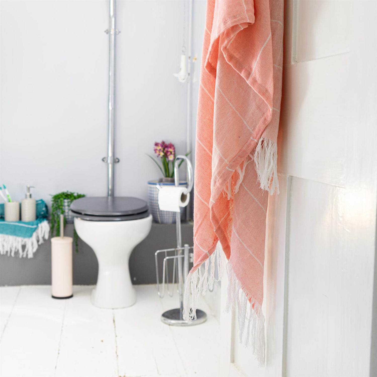 Nicola Spring 100% Turkish Cotton Beach Bath Towel - Cantaloupe