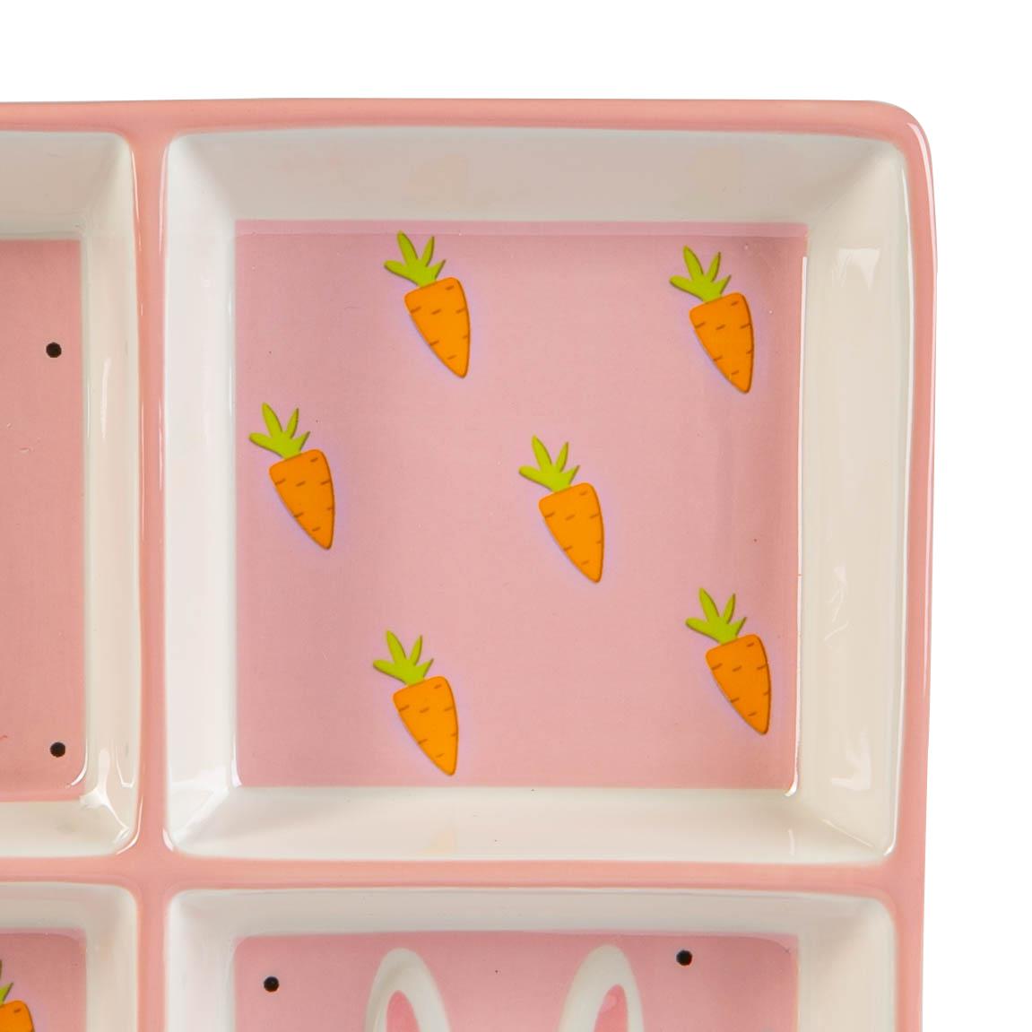 Pink Bunny Snack Plate - 20cm - Pink