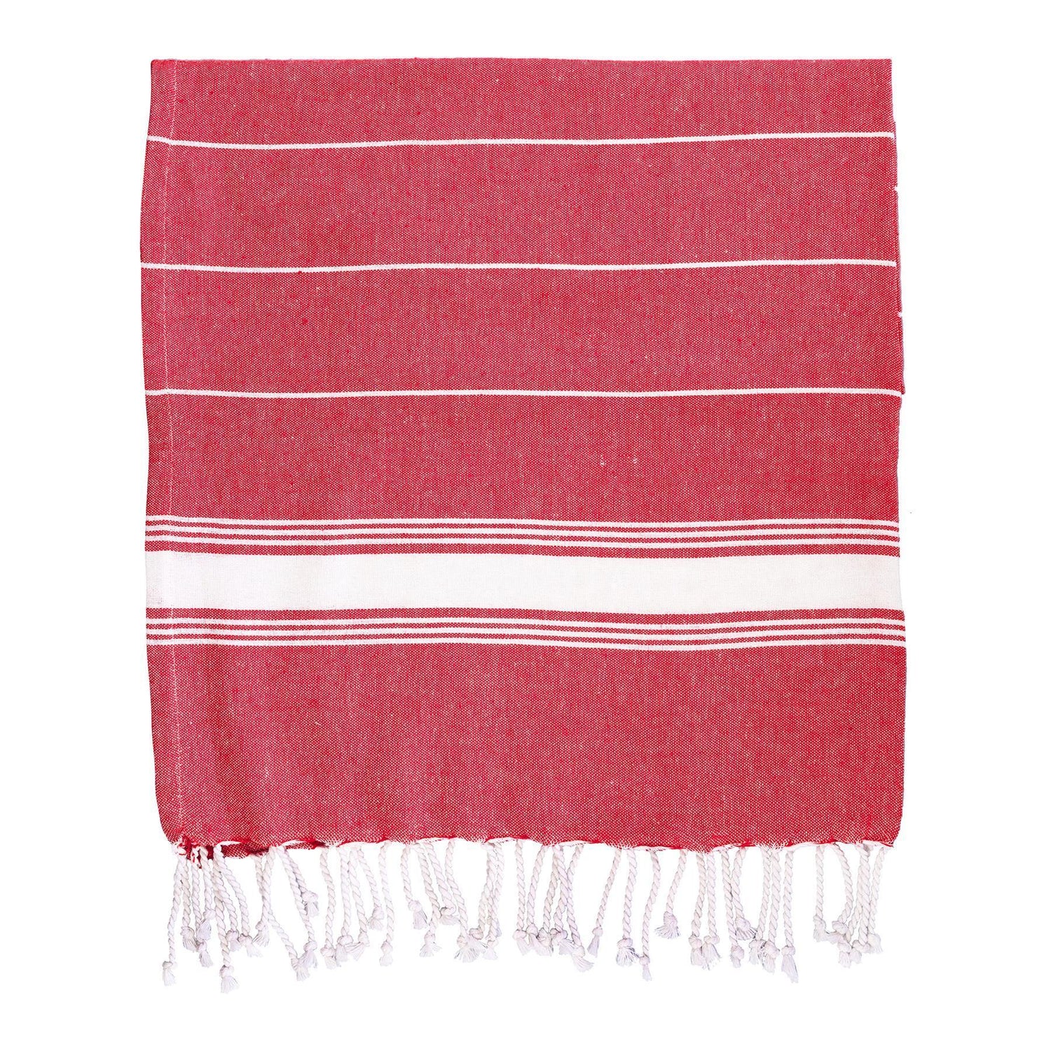 Nicola Spring Turkish Beach Towel - Red