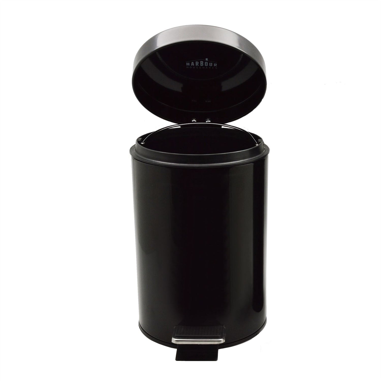 Harbour Housewares Bathroom Pedal Bin With Inner Bucket - Black - 3L
