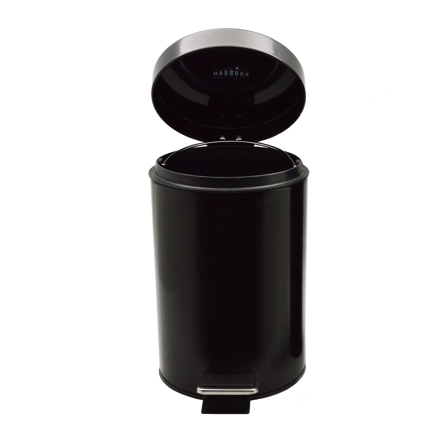 Harbour Housewares Bathroom Pedal Bin With Inner Bucket - Black - 3L