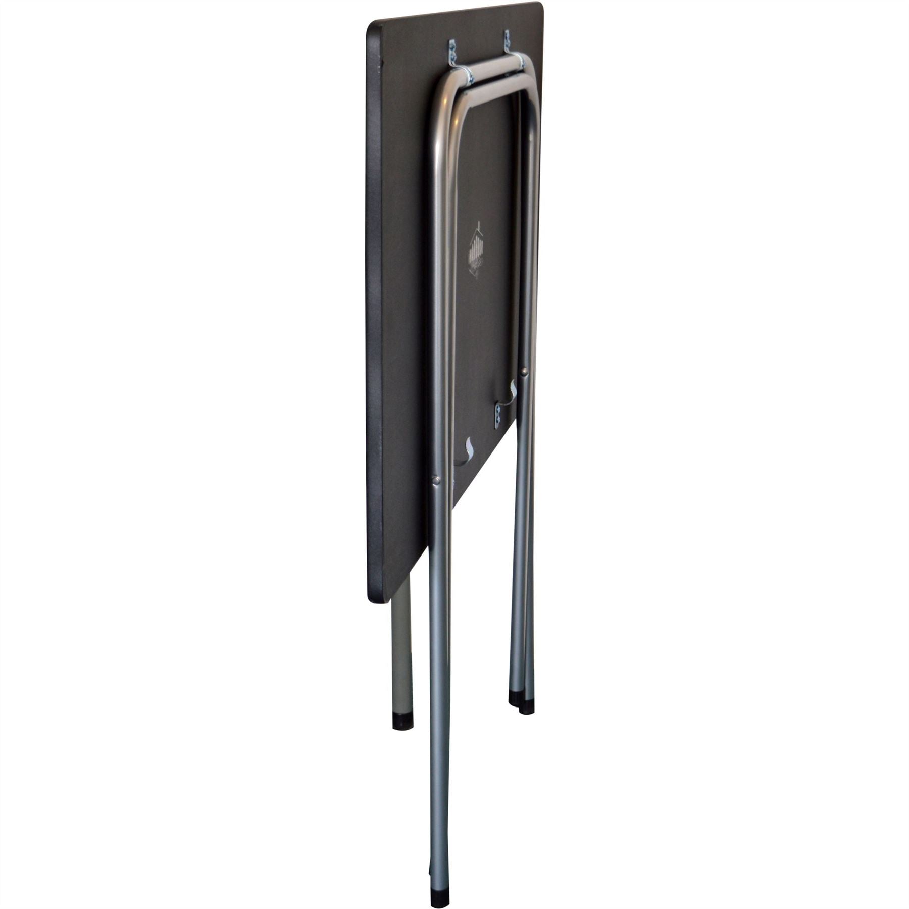 Harbour Housewares Folding Computer Desk - Black and Silver