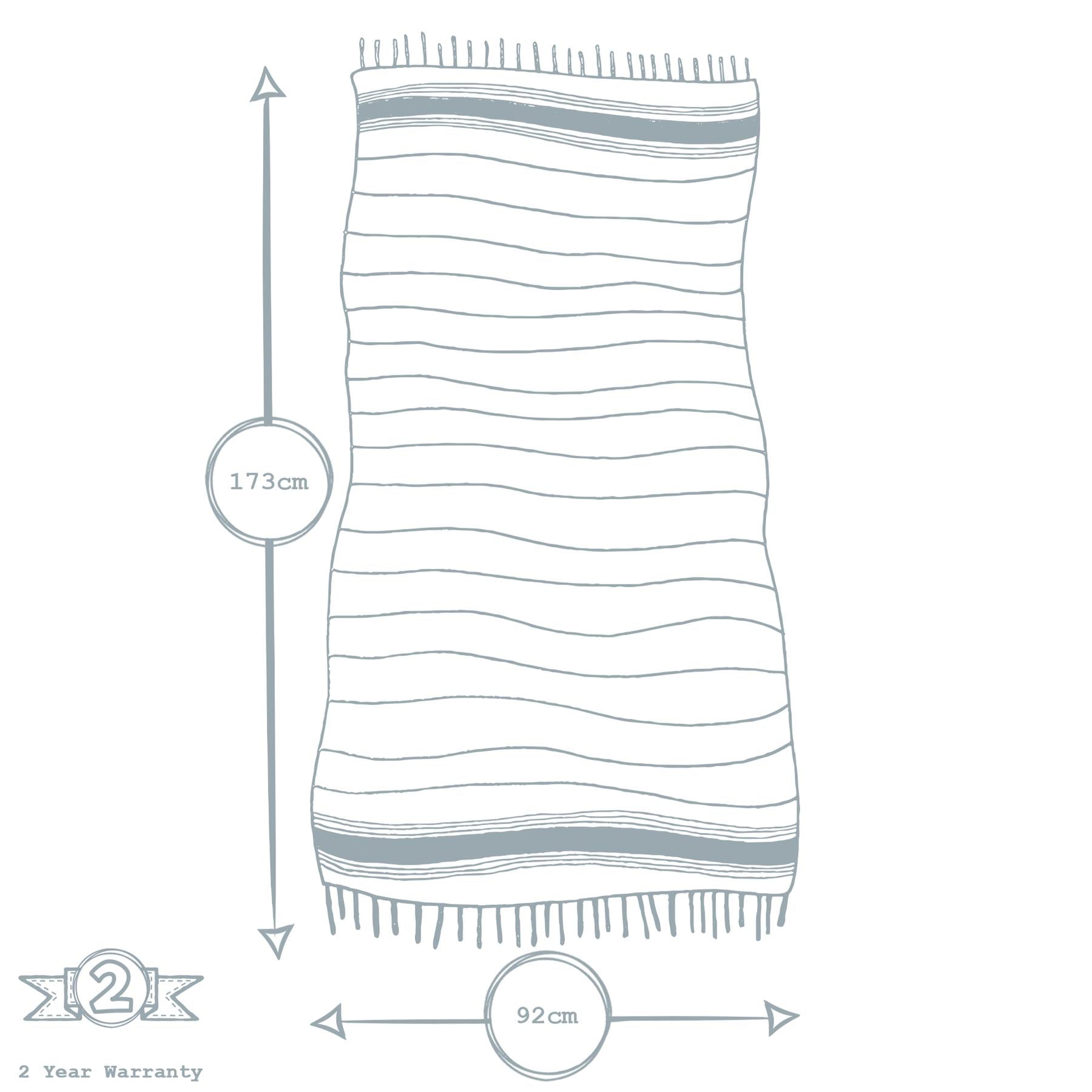 Nicola Spring 100% Turkish Cotton Beach Bath Towel - Mustard