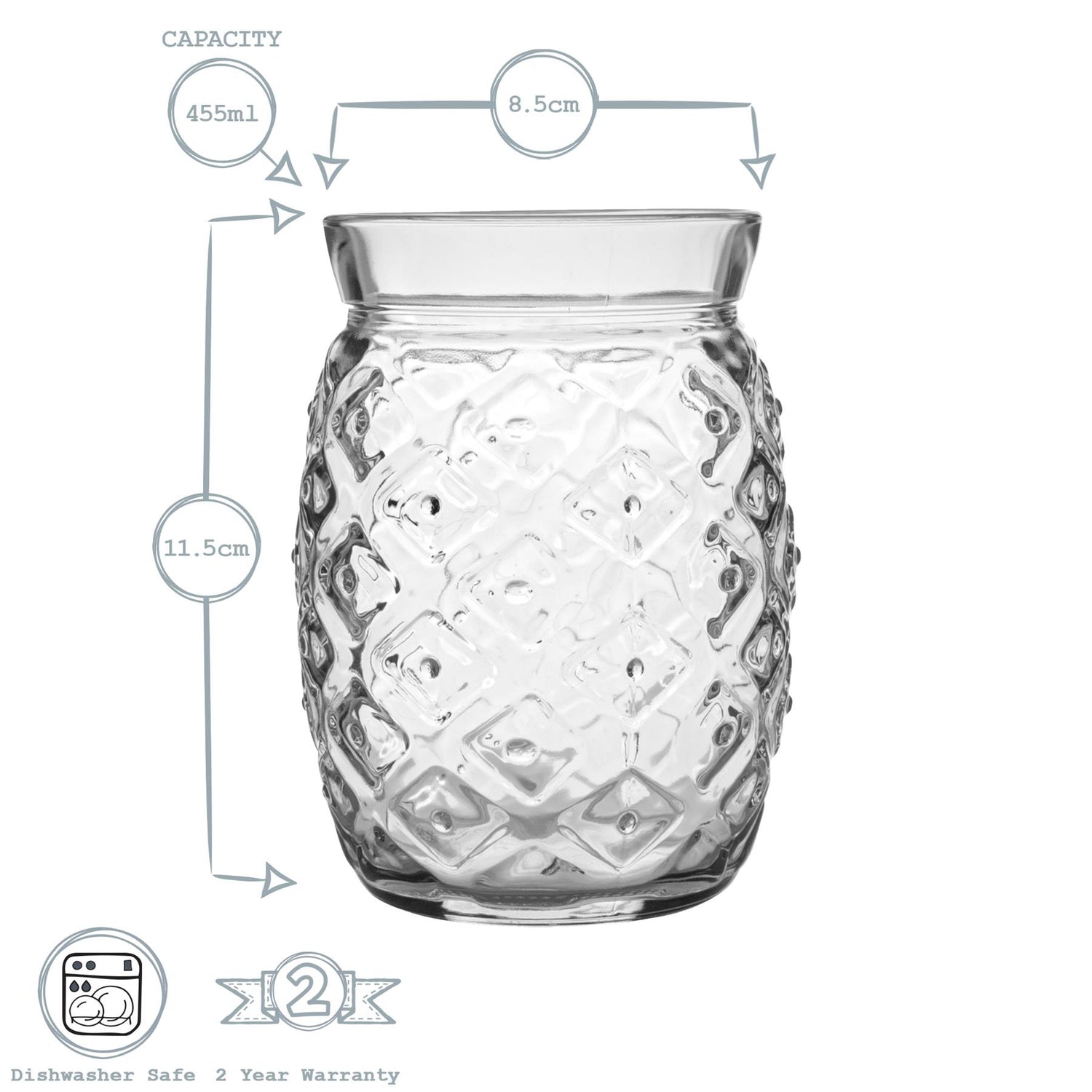 Bormioli Rocco Sour Pineapple Cocktail Glass - 440ml