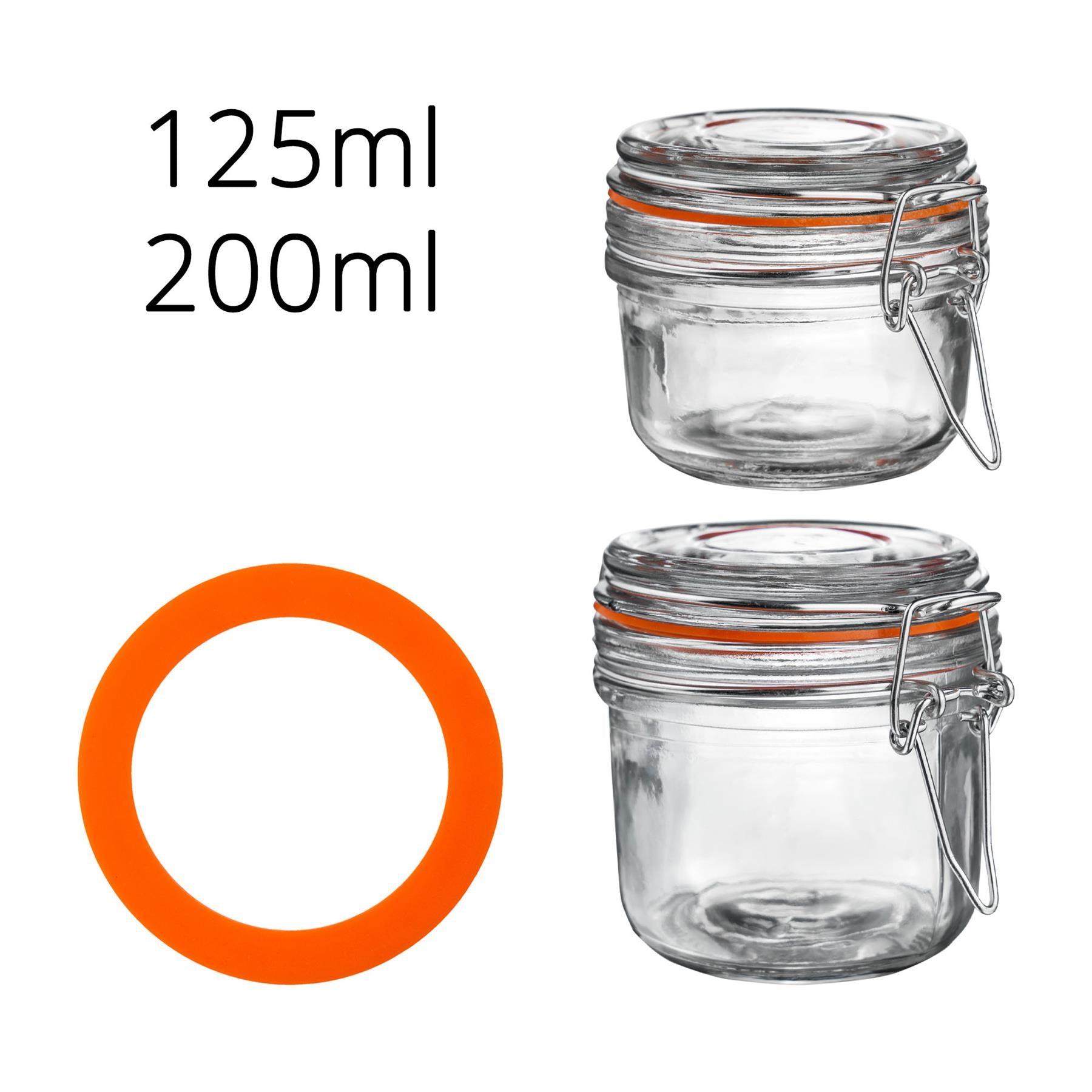 Argon Tableware Airtight Food Seals Glass Jars