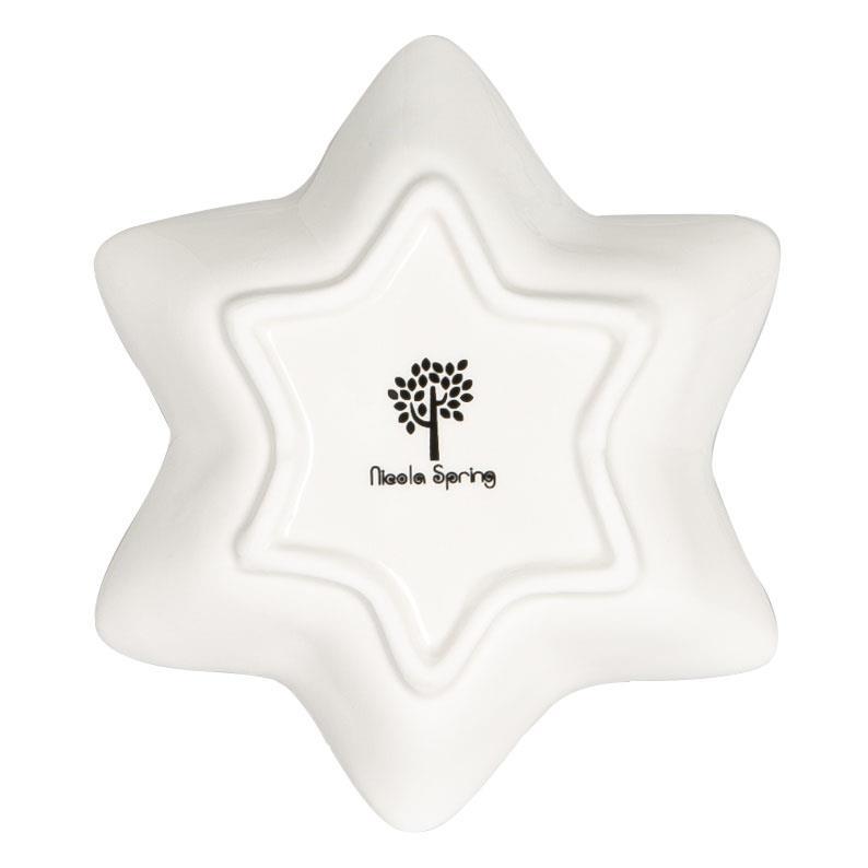 Father Christmas Stoneware Star Serving Plate - 18cm