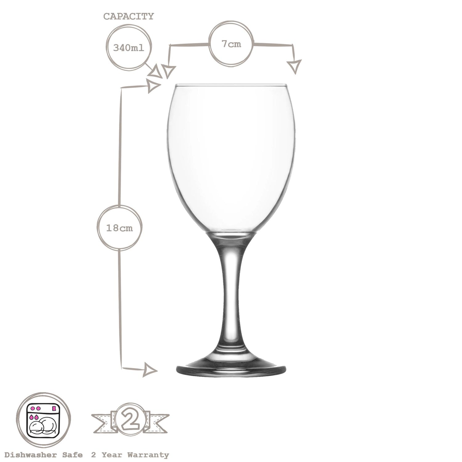 340ml Empire Wine Glass