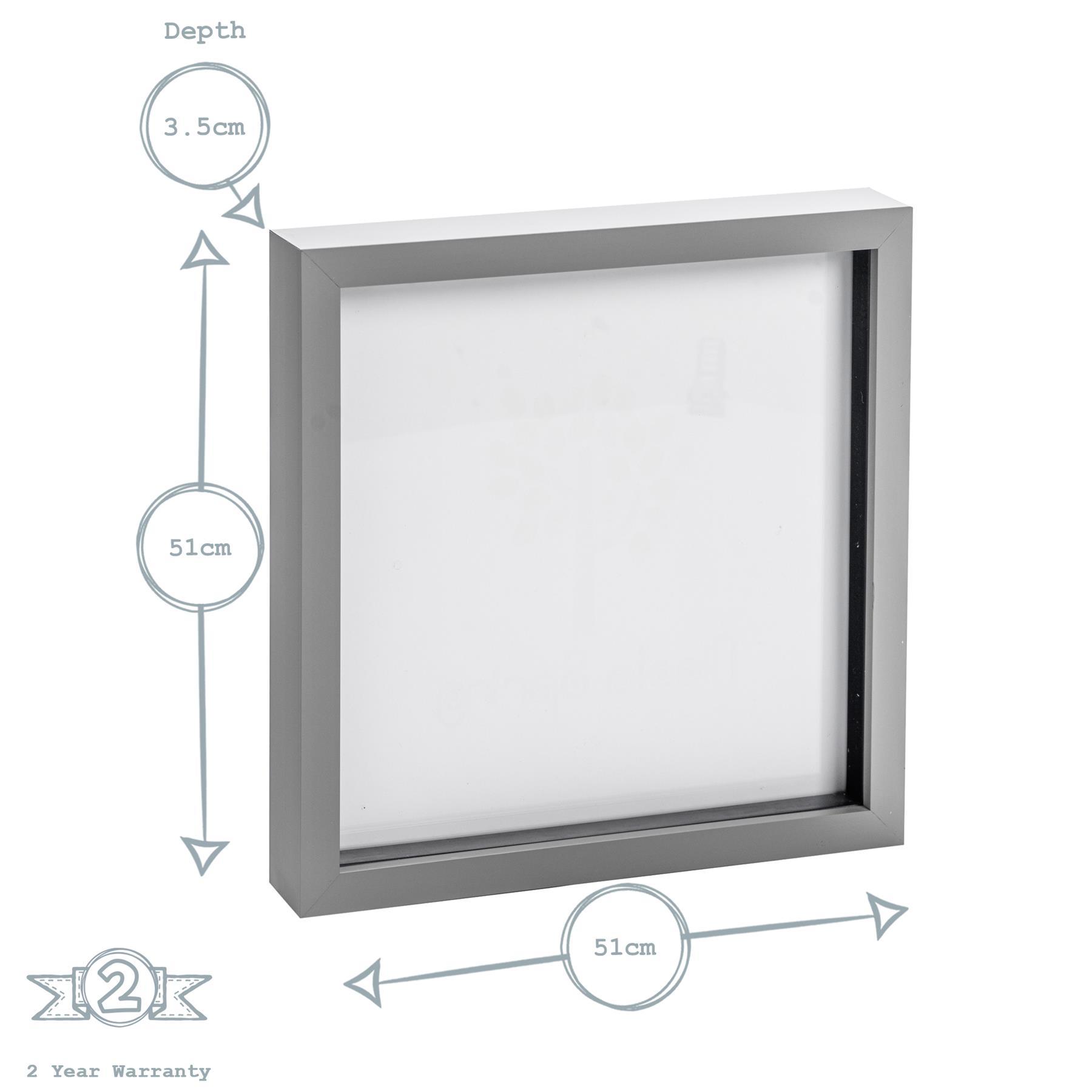 Nicola Spring Box Photo Frame - 20x20" - Grey