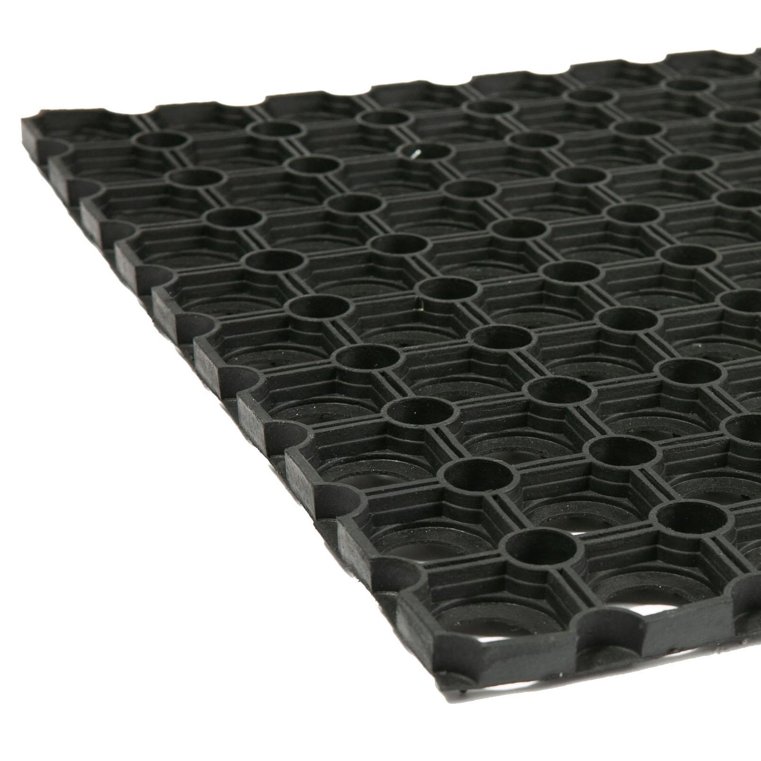 Heavy Duty Rubber Door Mat - 60 x 40cm - Black