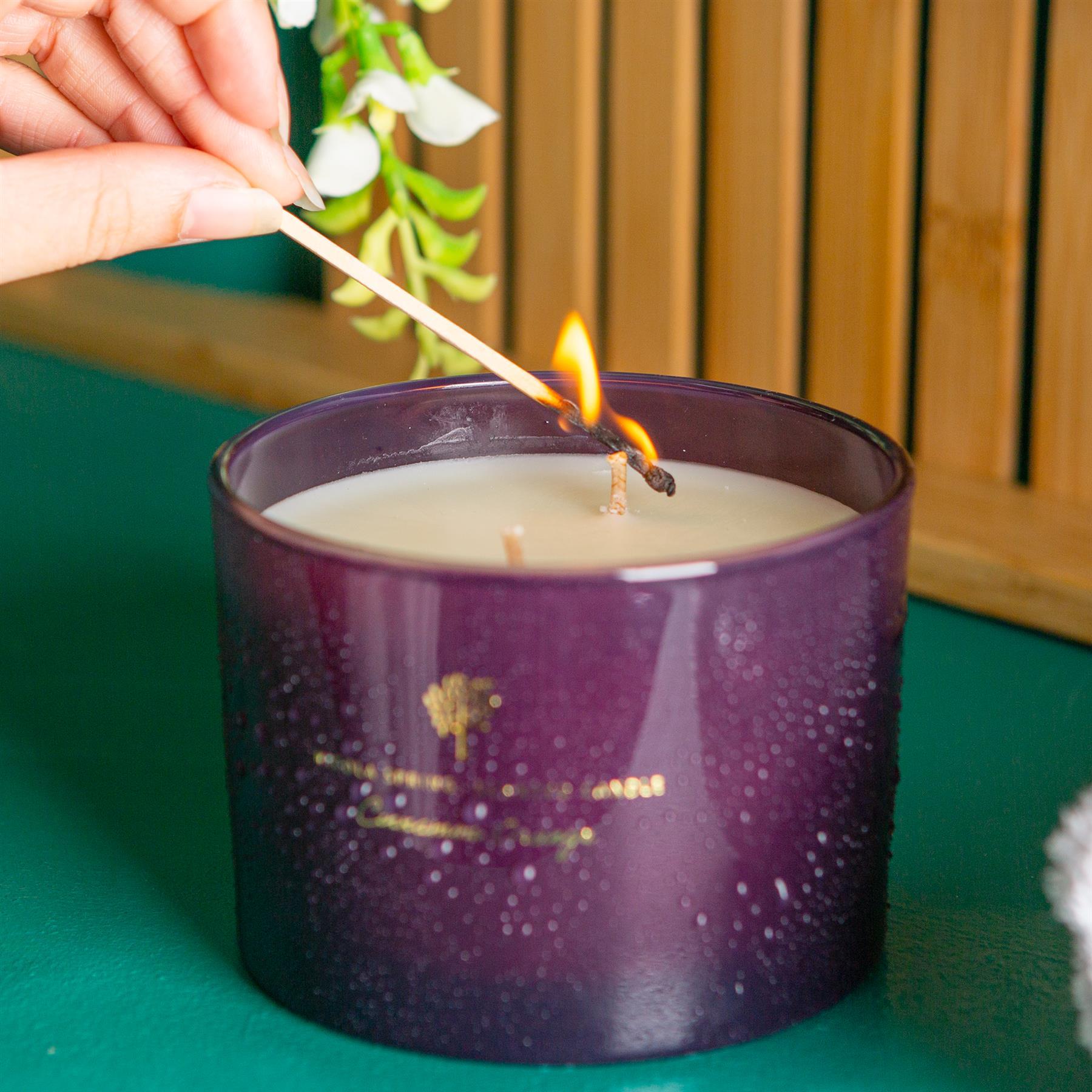 350g Double Wick Cinnamon & Orange Soy Wax Scented Candle - by Nicola Spring