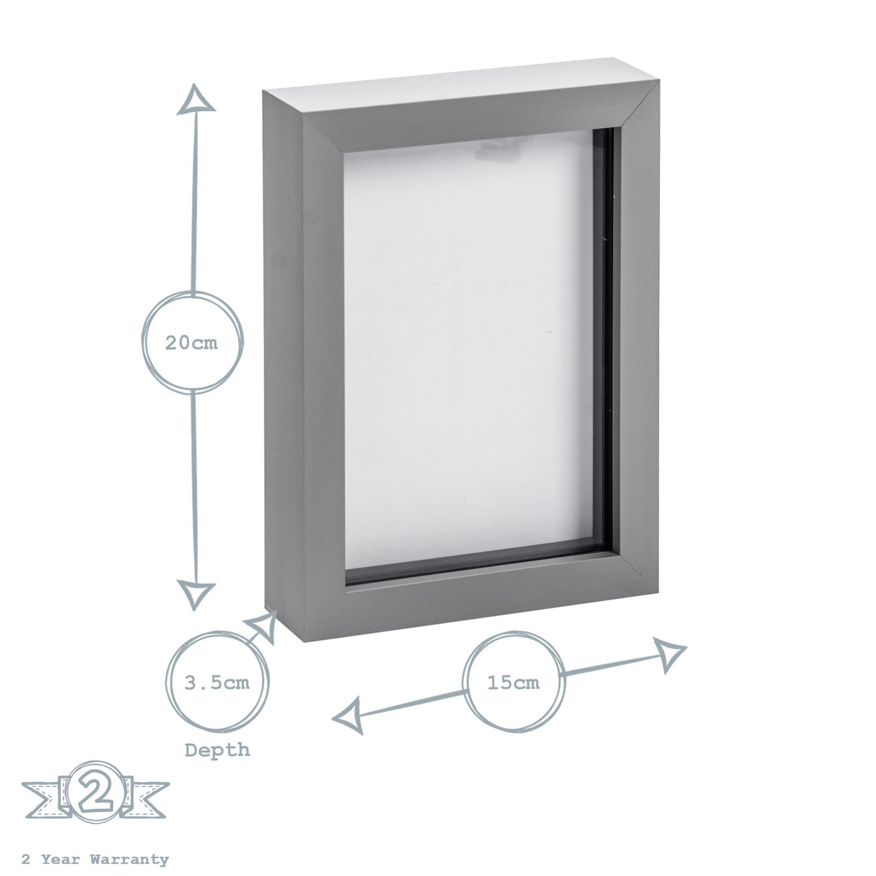 Nicola Spring Box Photo Frame - 5x7" - Grey