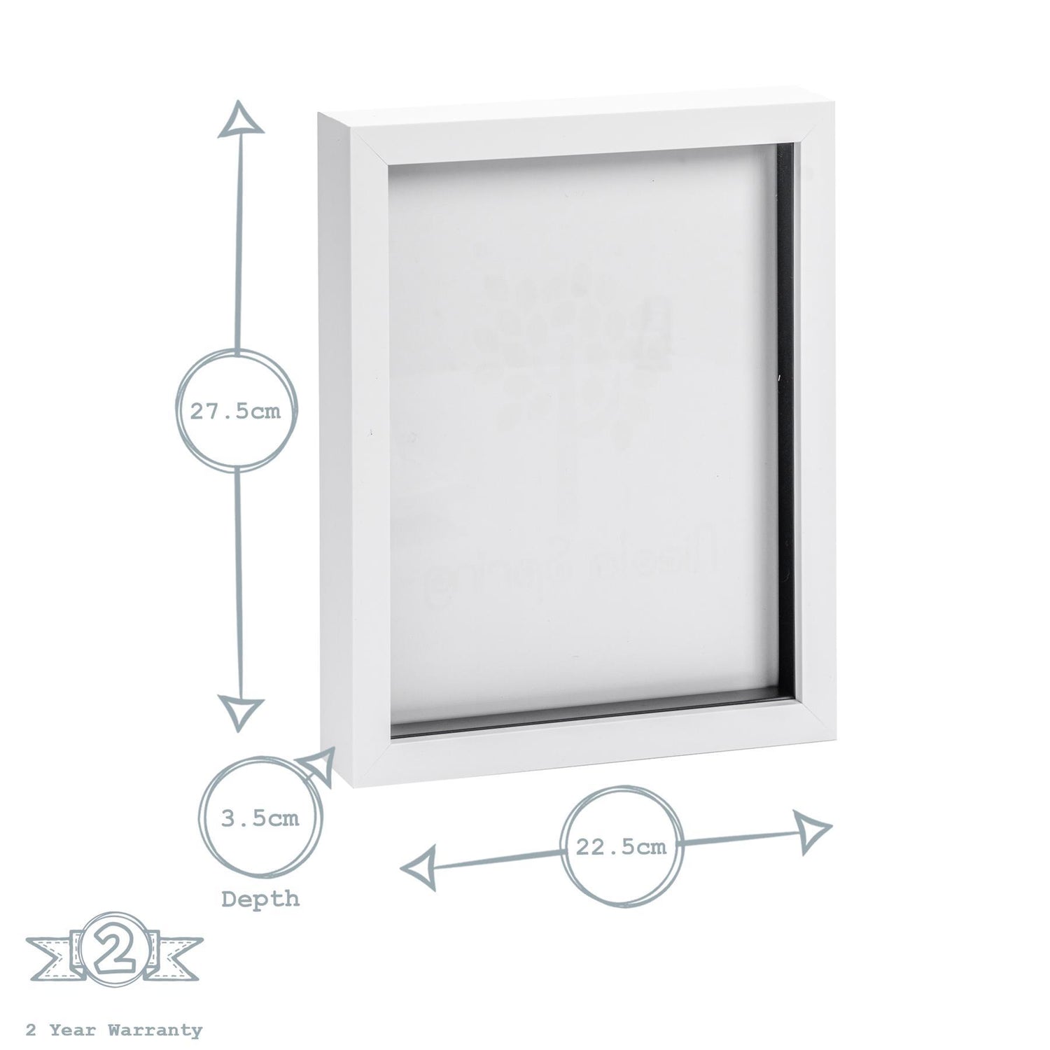 Nicola Spring Box Photo Frame - 8x10 - White