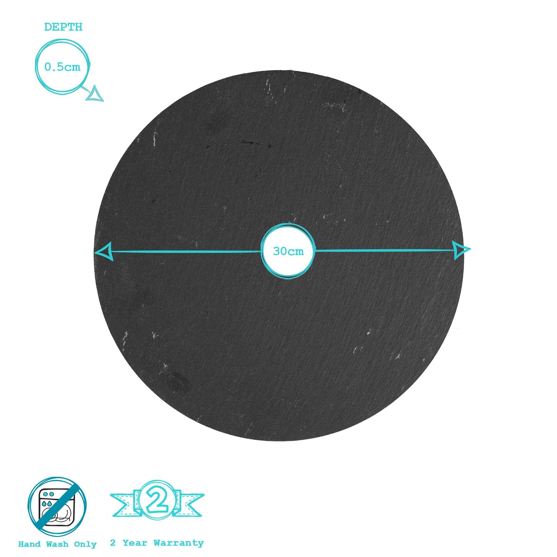 Linea Round Slate Placemat - 30cm