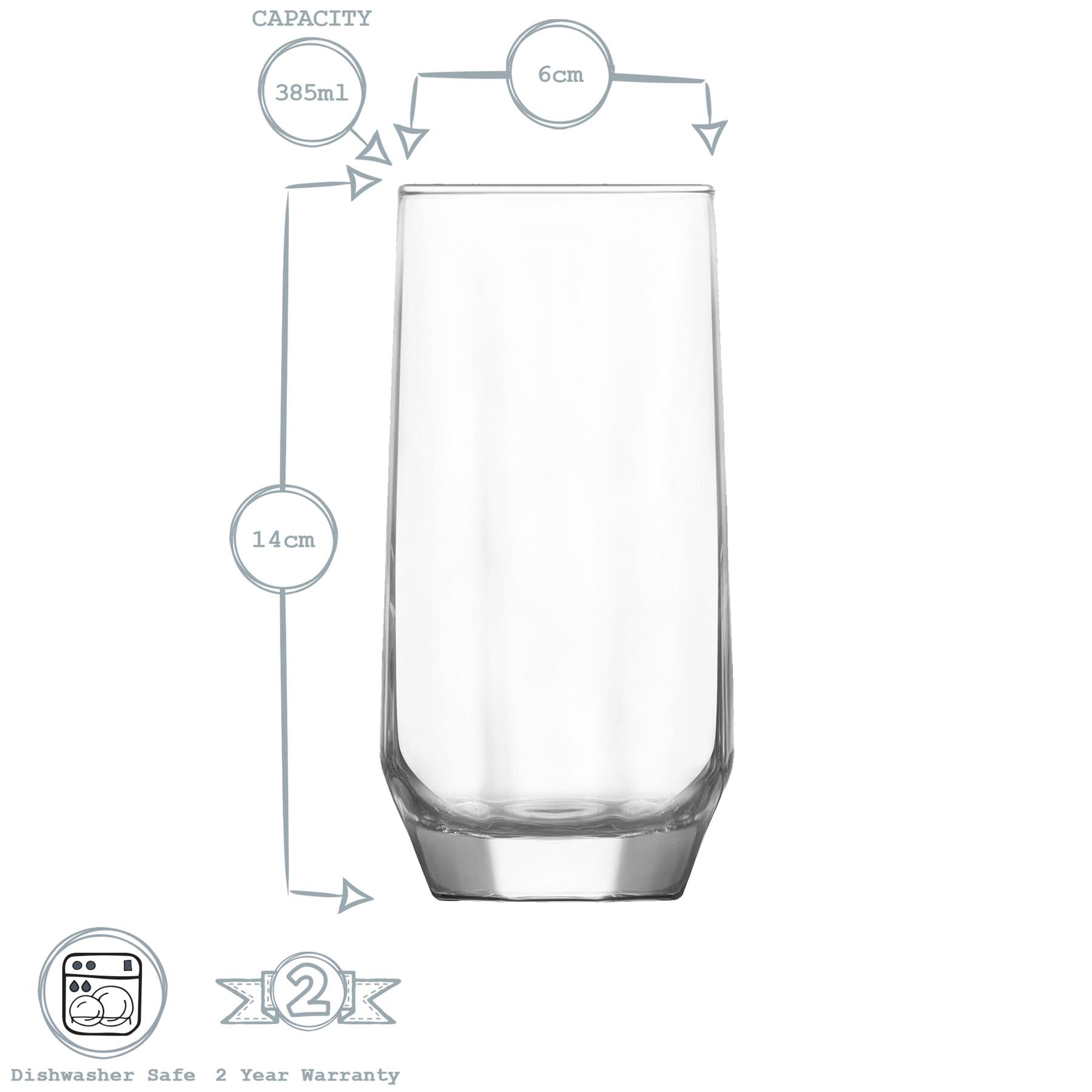 Diamond Highball Glass - 385ml