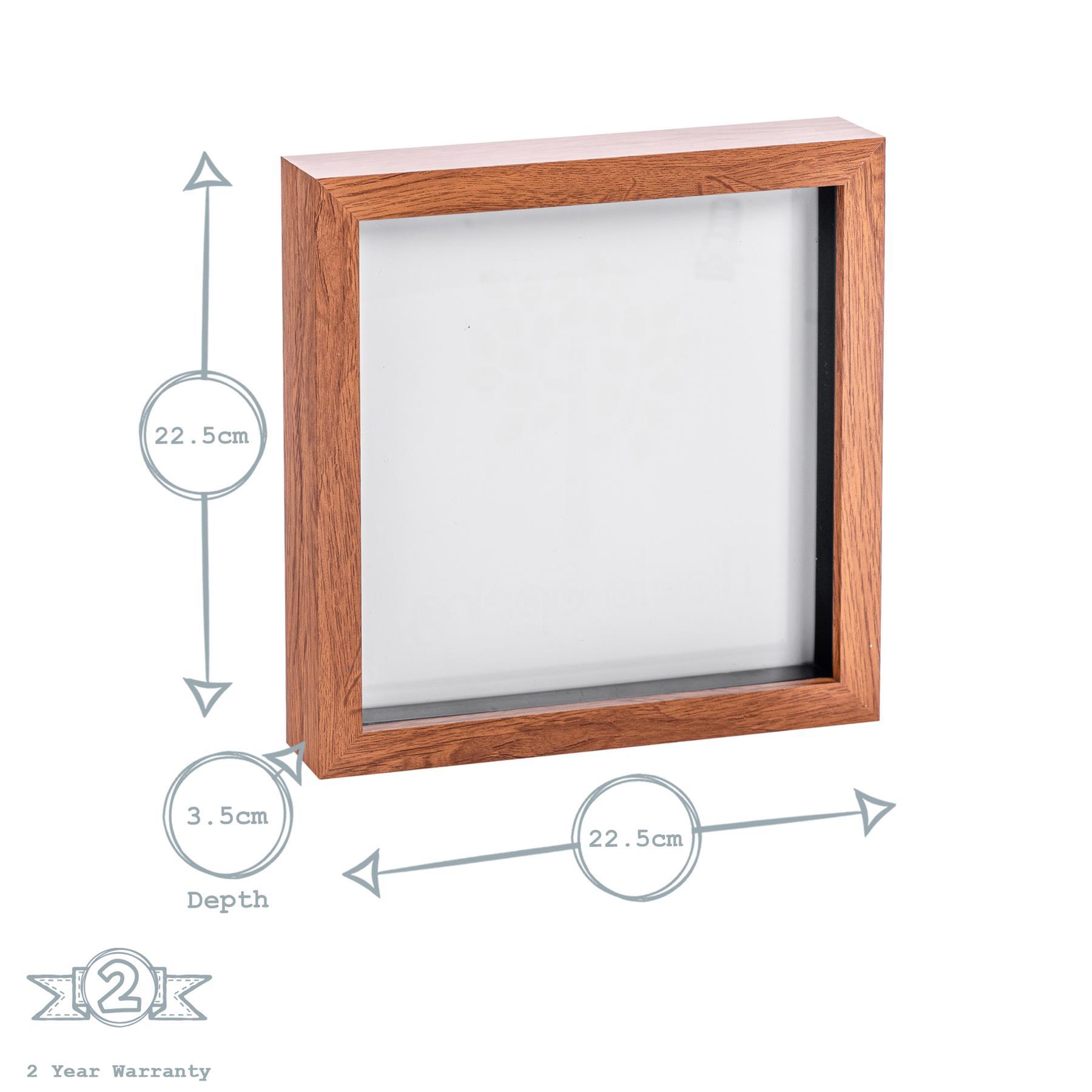 Nicola Spring Box Photo Frame - 8x8 - Dark Wood