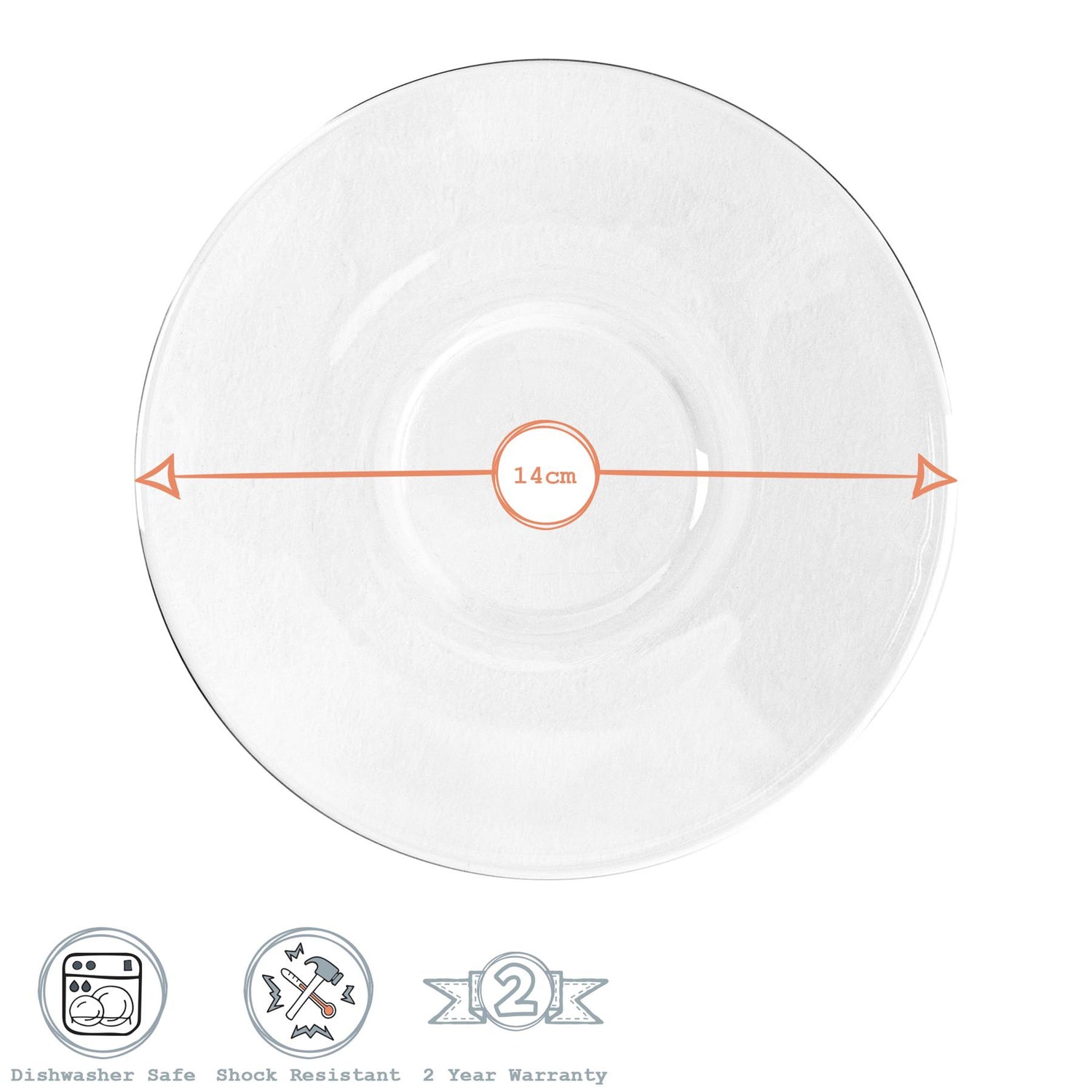 Bormioli Rocco Easy Bar Glass Tea Saucer - 14cm