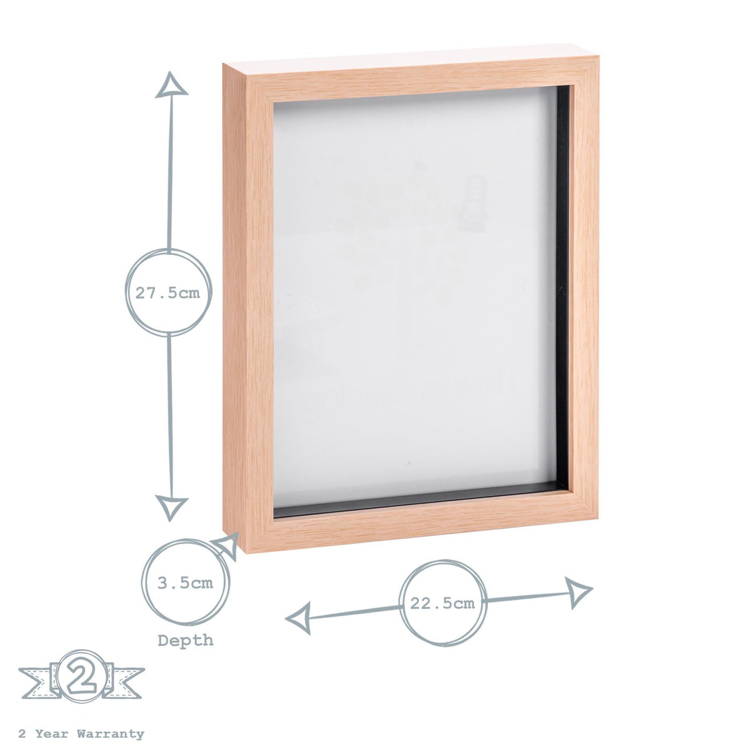 Nicola Spring Box Photo Frame - 8x10 - Light Wood