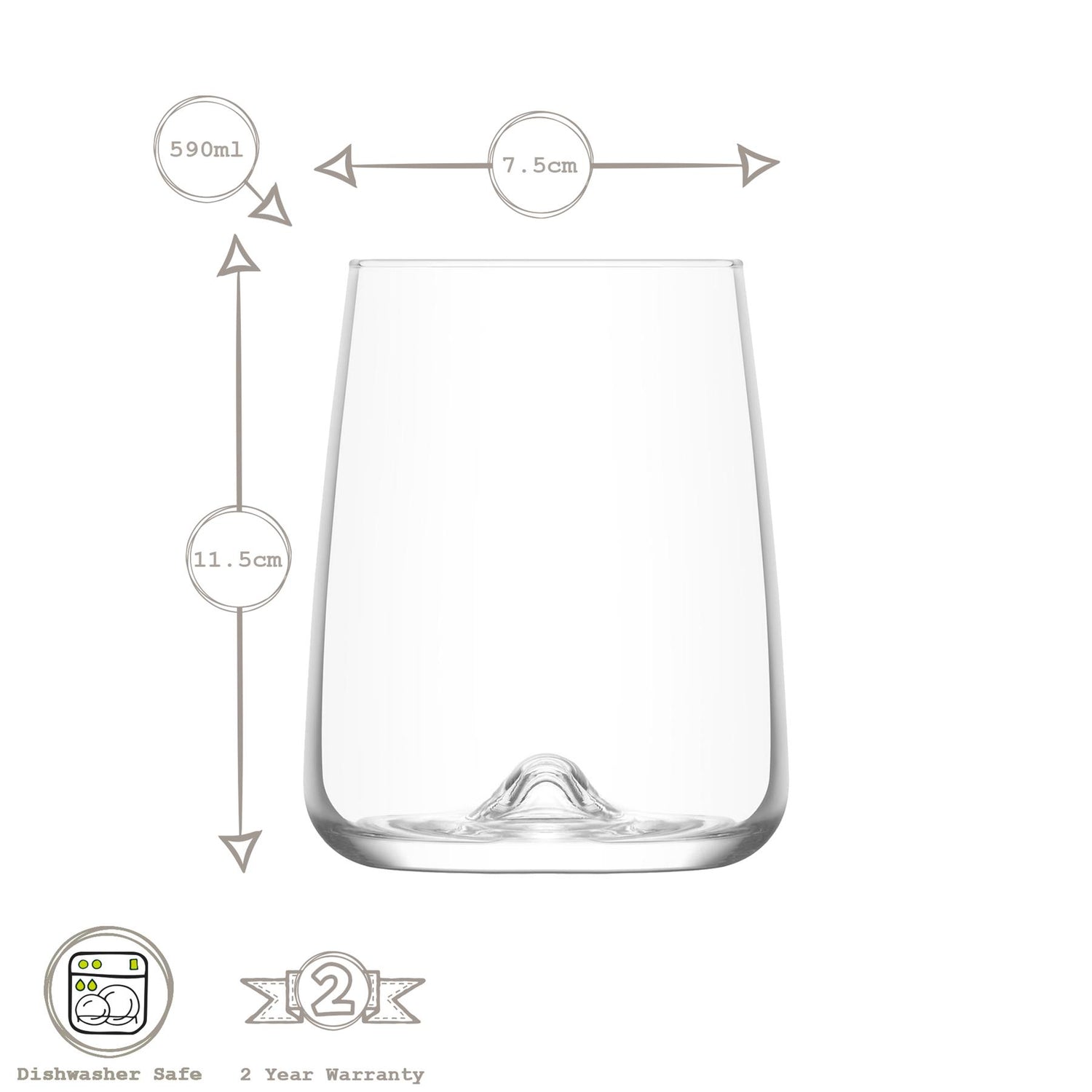 590ml Terra Highball Glass