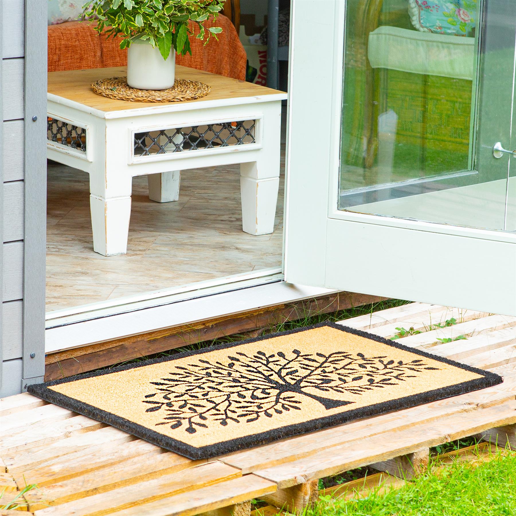 90cm x 60cm Tree of Life Coir Door Mat