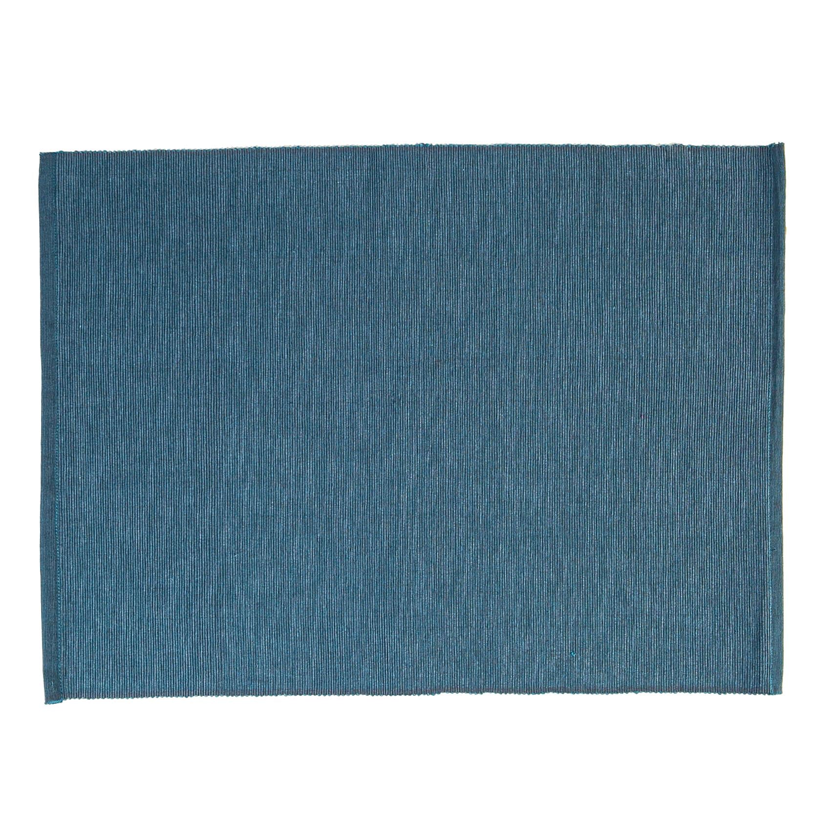 Nicola Spring Ribbed Cotton Placemat - Denim