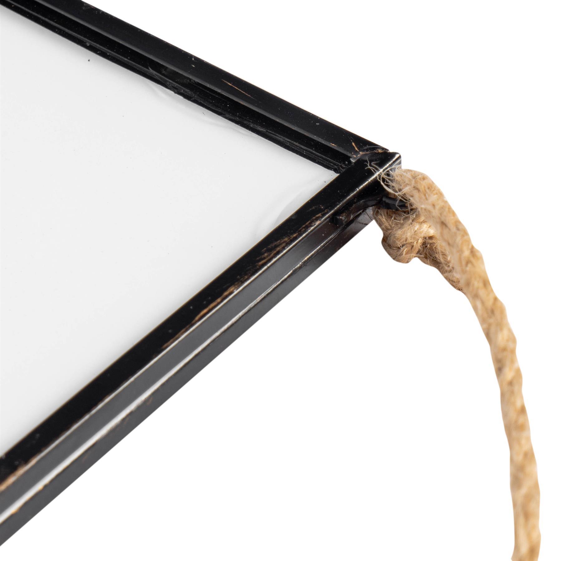 5" x 7" Black Hanging Metal Photo Frame - by Nicola Spring