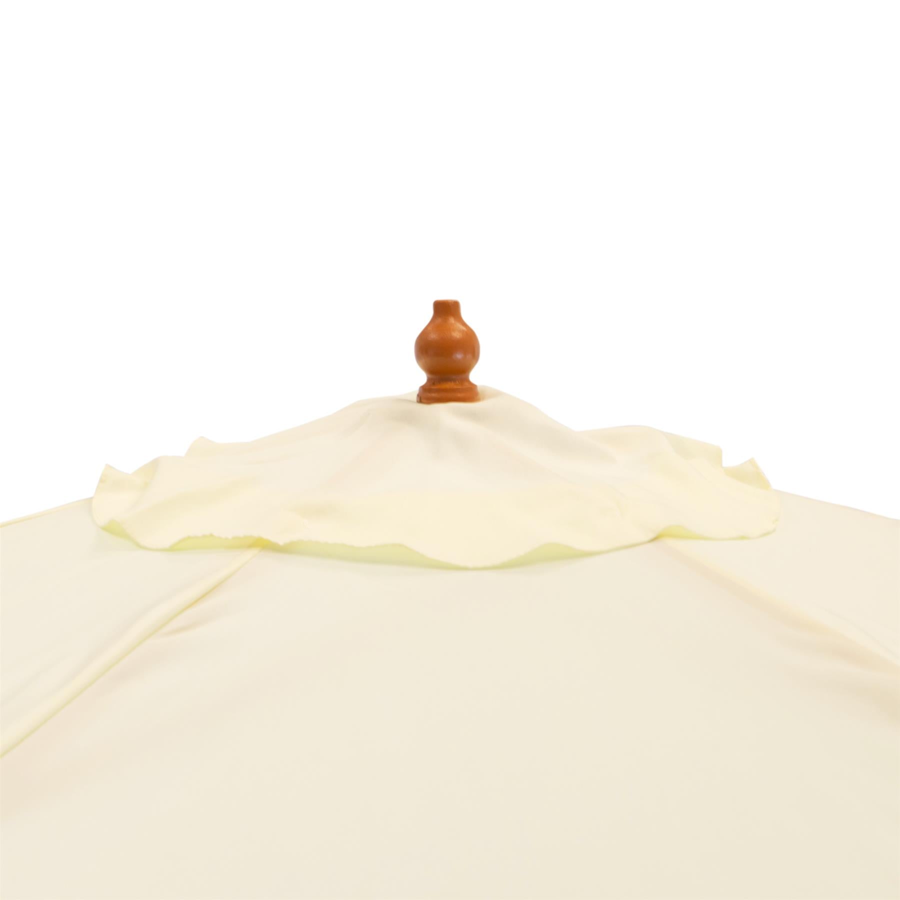 Harbour Housewares Garden Parasol - Wooden Frame - Stone
