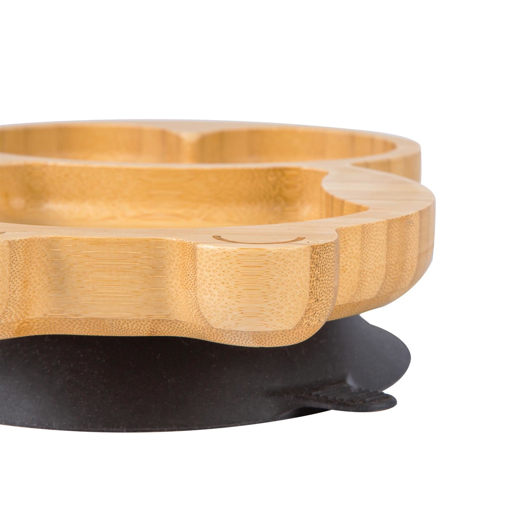 Navy Blue Penguin Bamboo Suction Plate