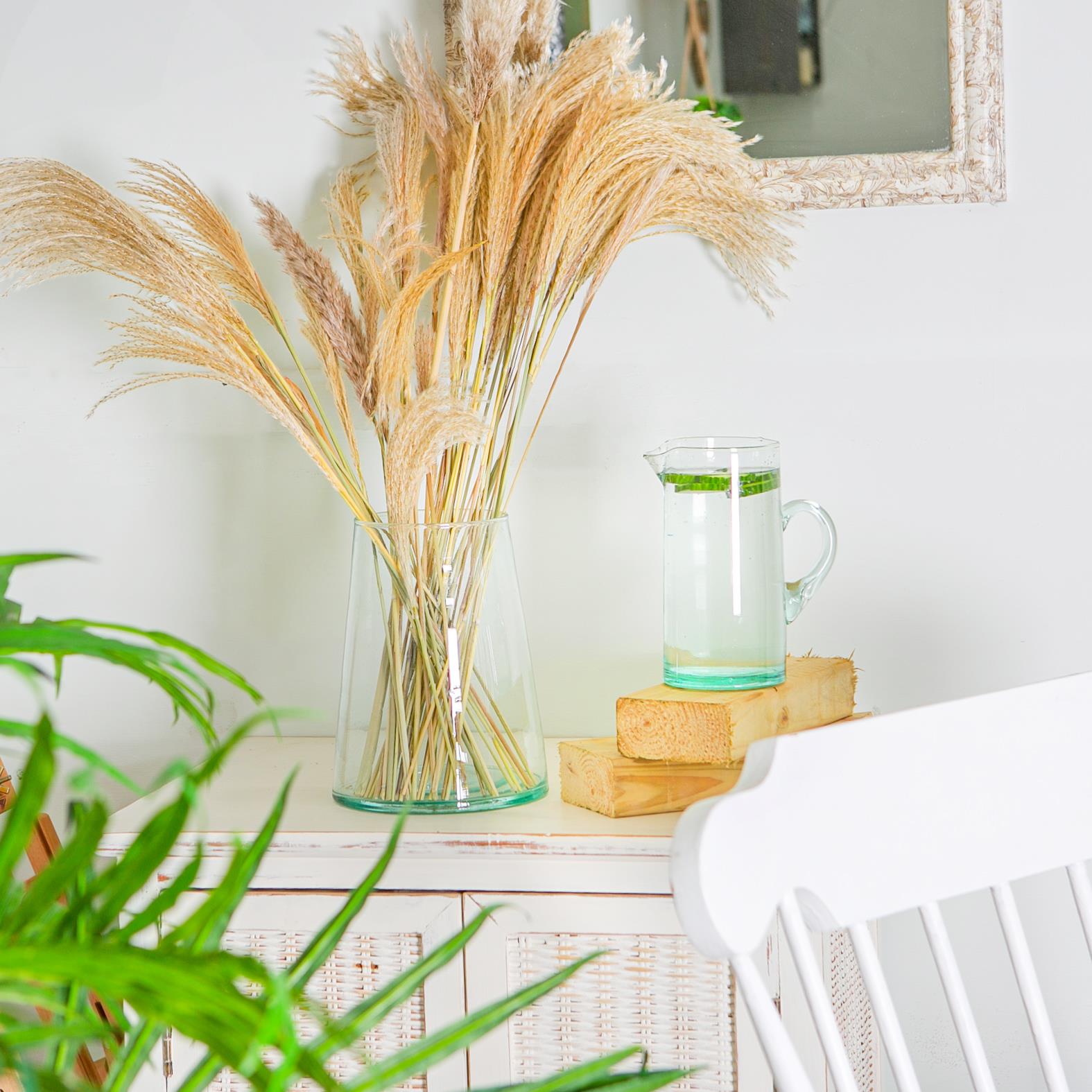 Jebel Recycled Glass Large Vase - 3.5L - Clear