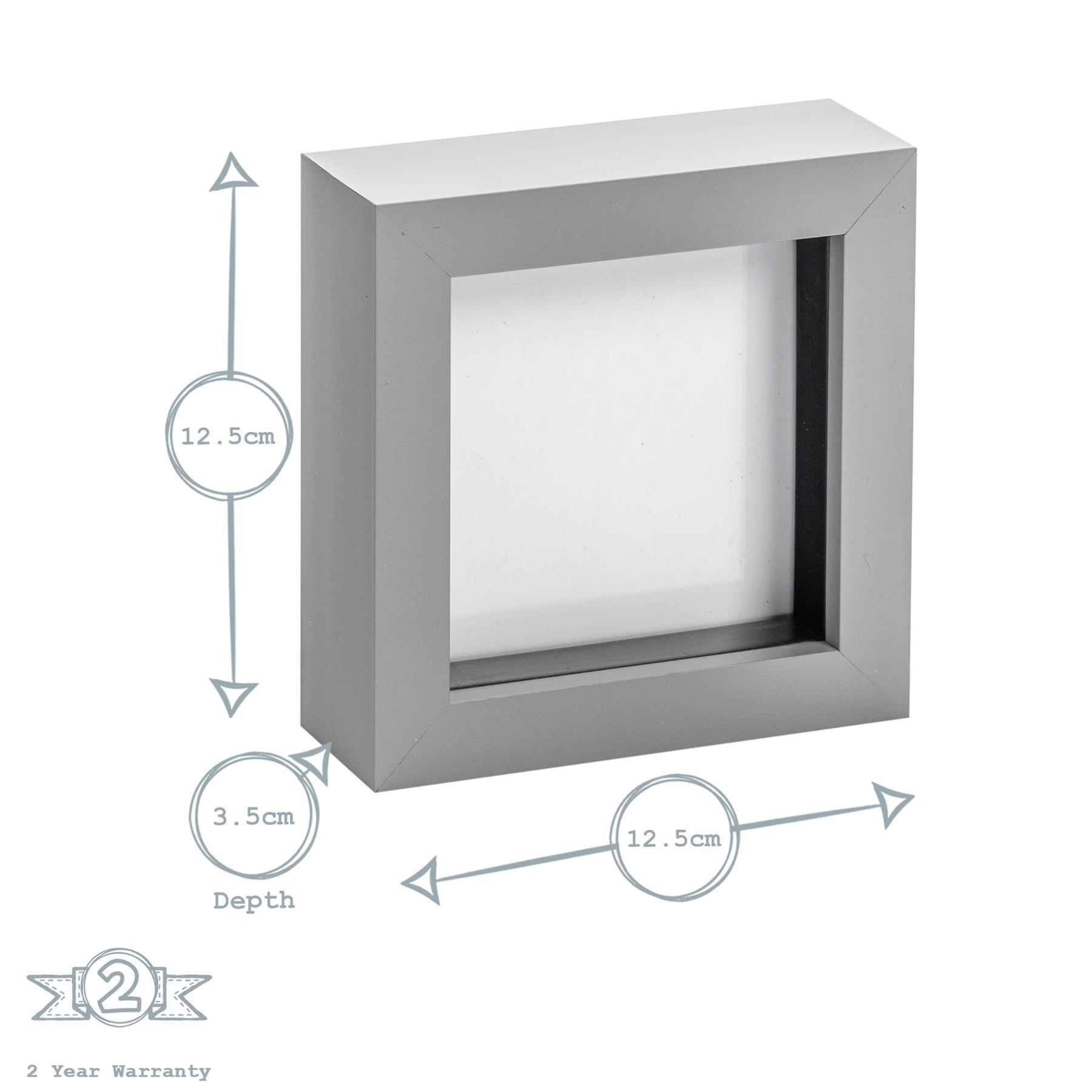 Nicola Spring Box Photo Frame - 4x4" - Grey