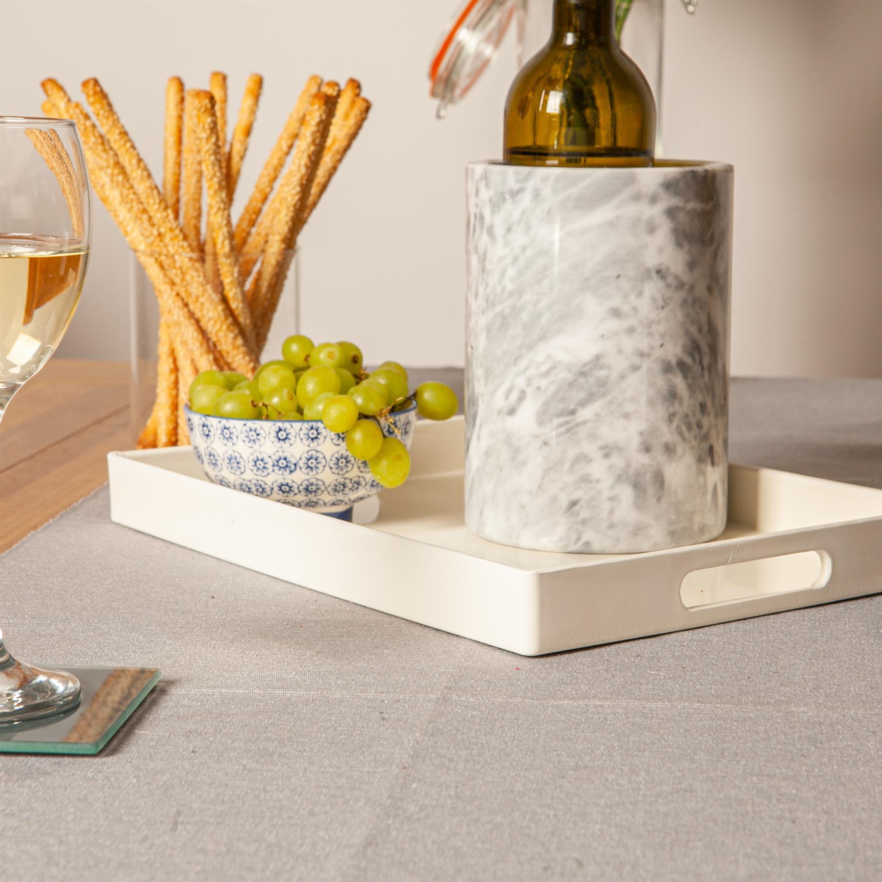 Rectangle Serving Tray - Centre Piece - 34.5cm - White